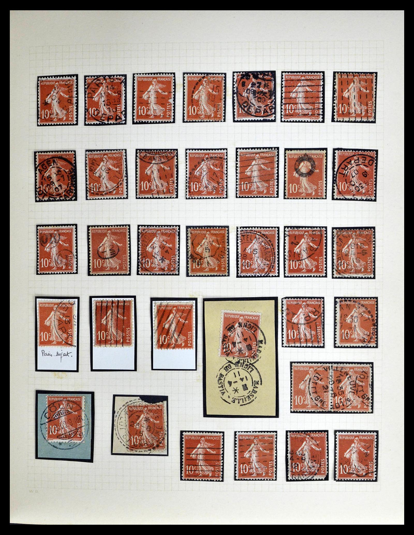 39329 0040 - Stamp collection 39329 France Semeuse.