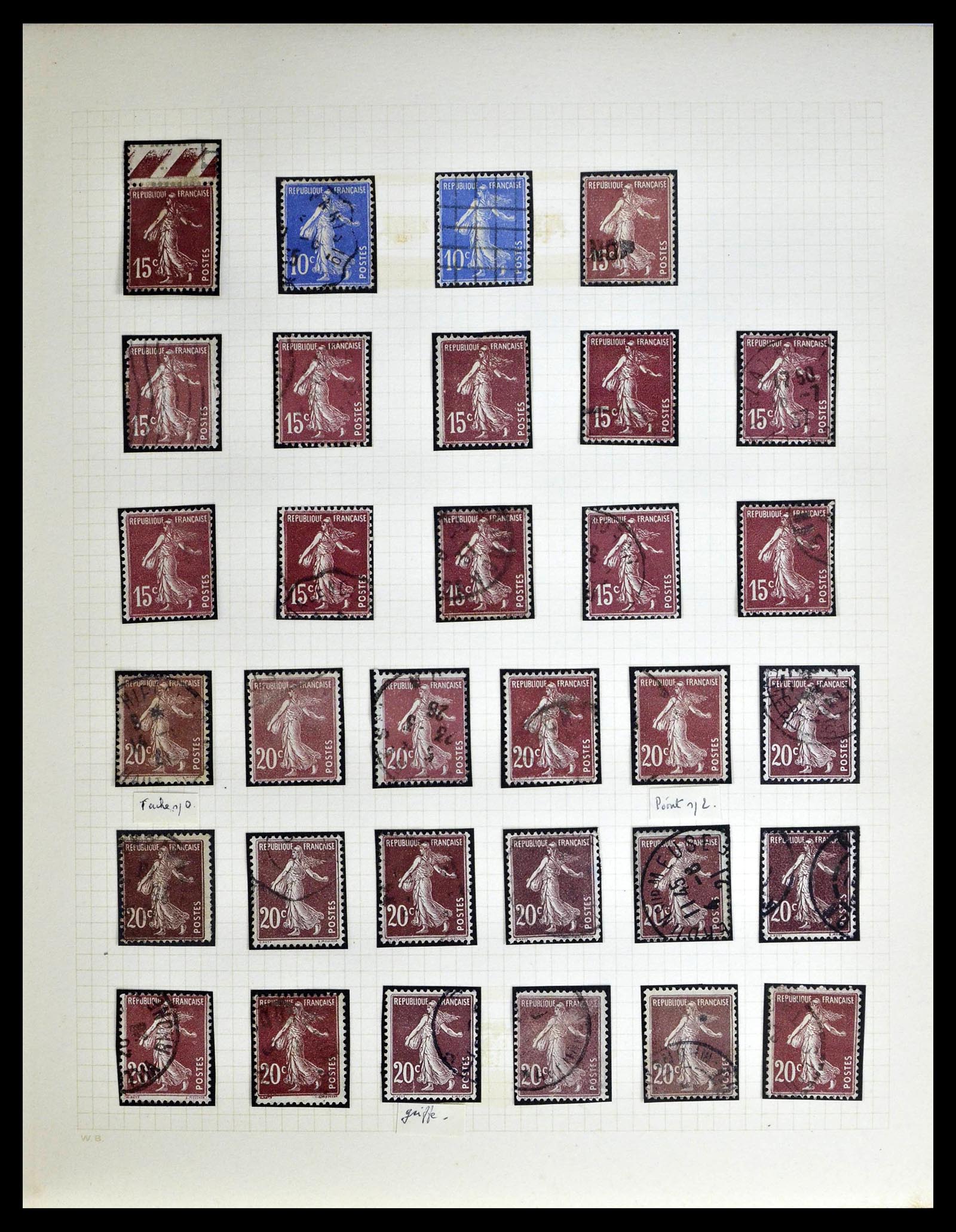 39329 0043 - Stamp collection 39329 France Semeuse.