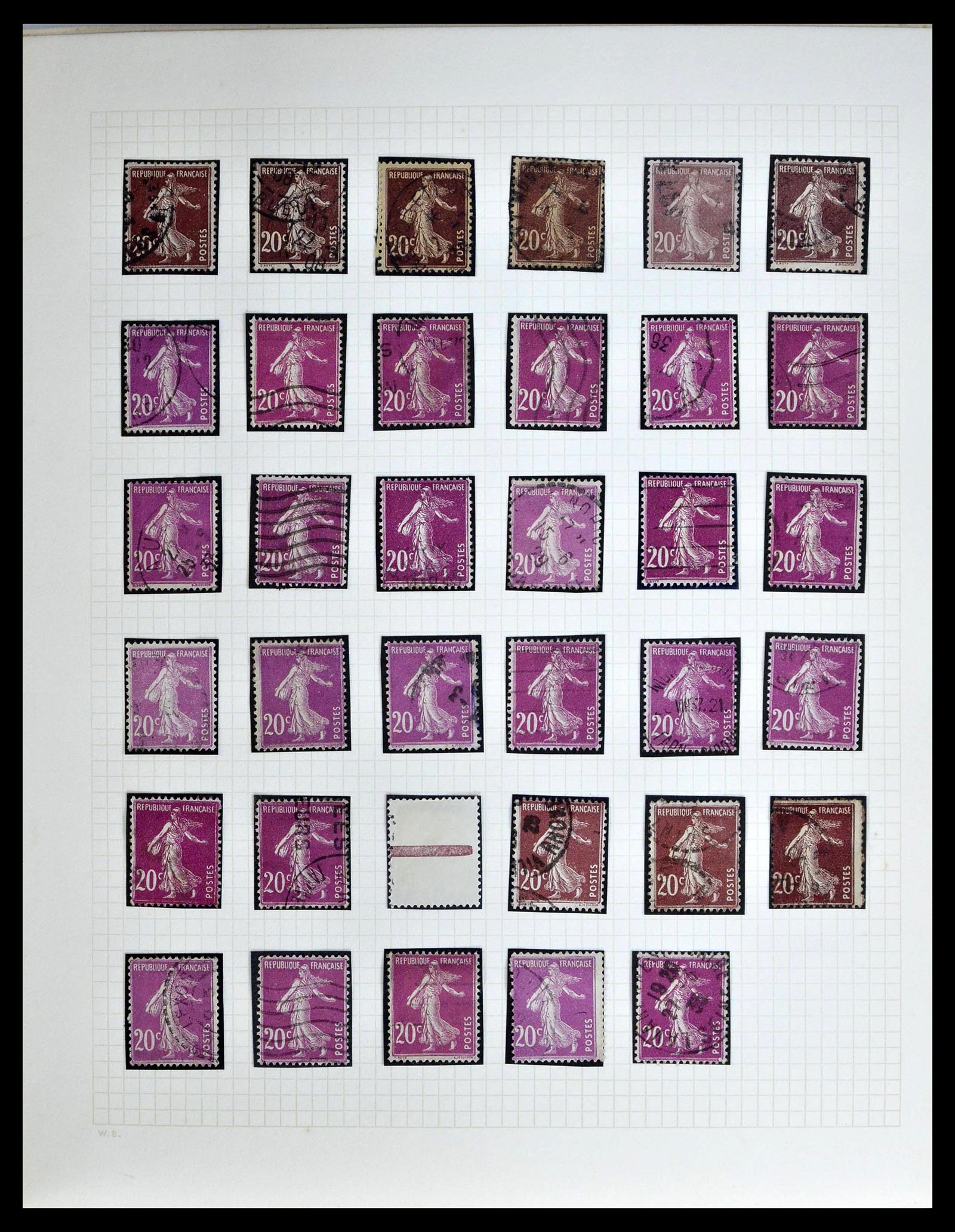 39329 0044 - Stamp collection 39329 France Semeuse.