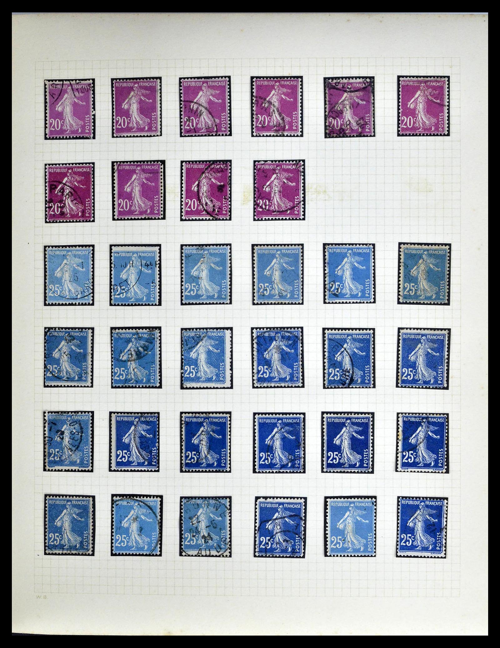 39329 0045 - Stamp collection 39329 France Semeuse.