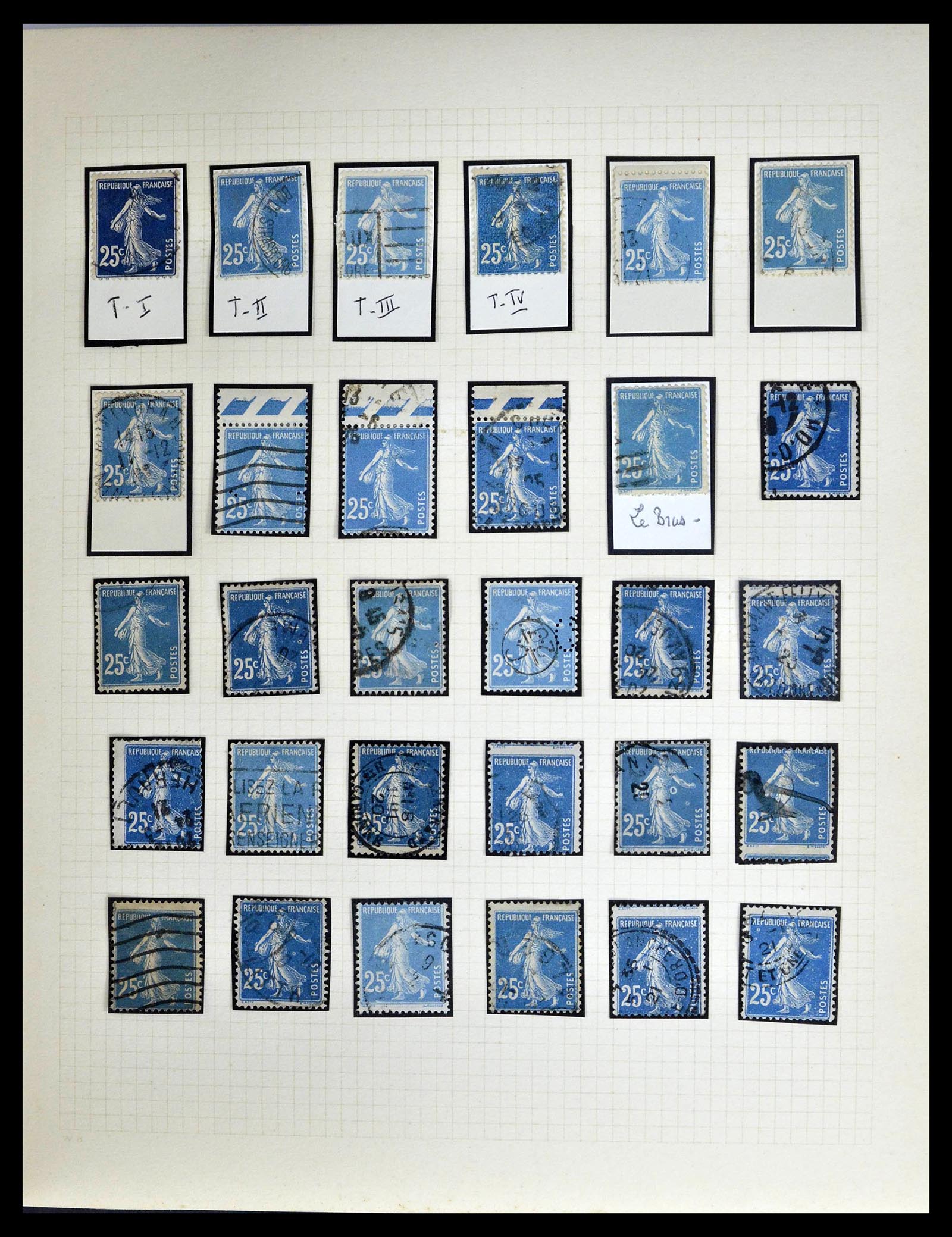 39329 0046 - Stamp collection 39329 France Semeuse.