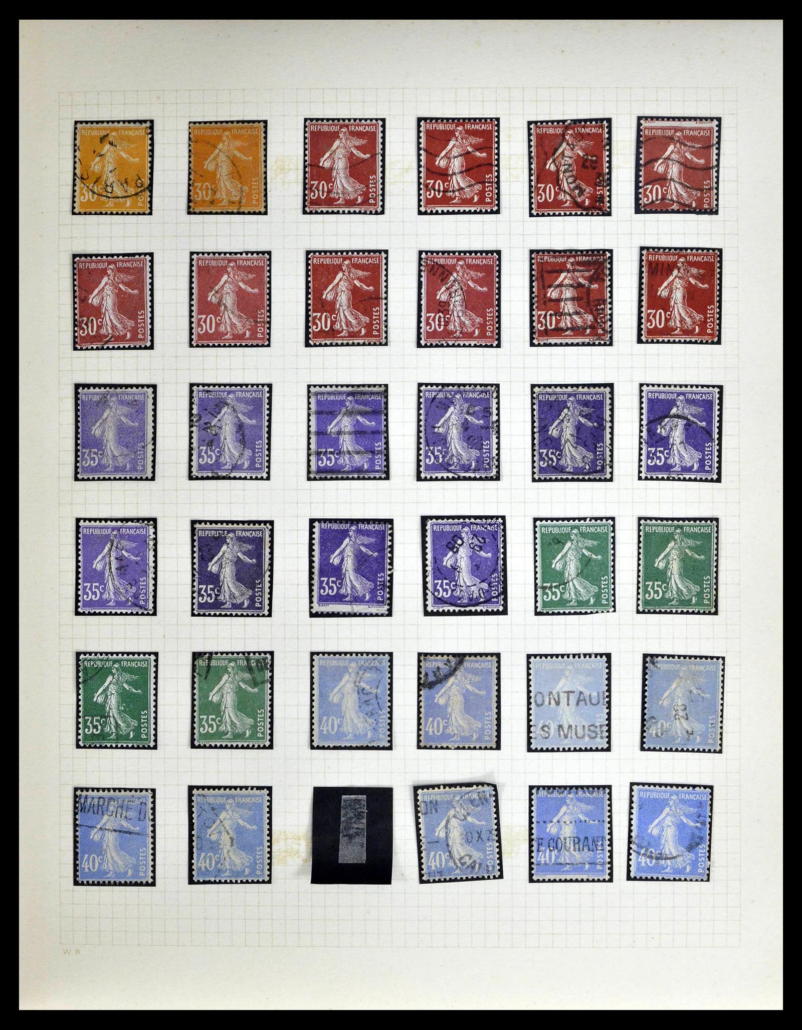 39329 0049 - Stamp collection 39329 France Semeuse.