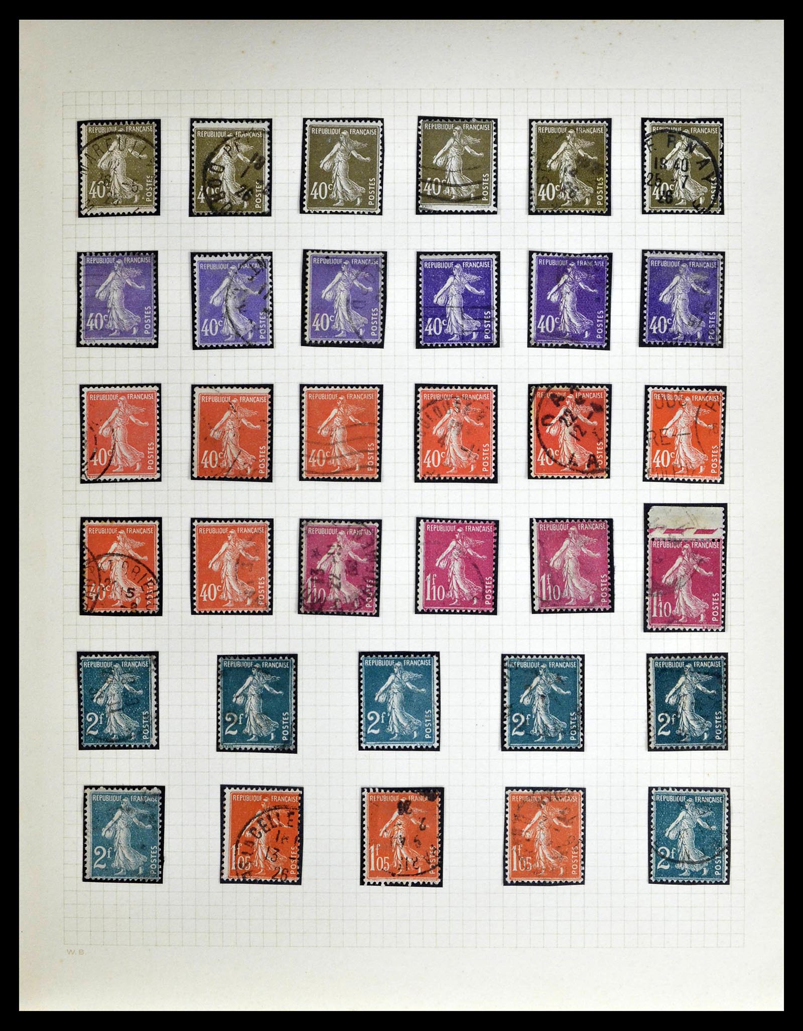 39329 0050 - Stamp collection 39329 France Semeuse.