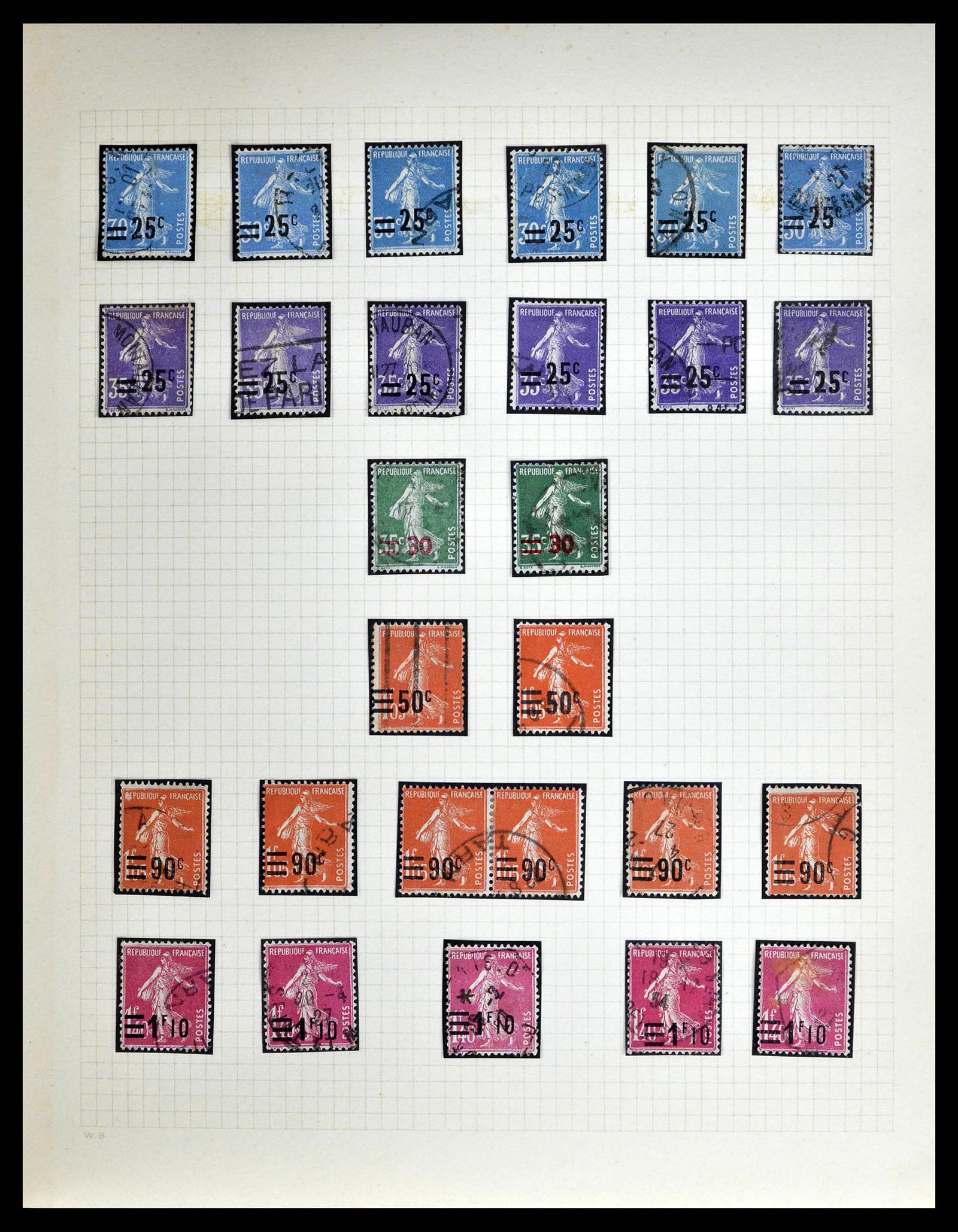 39329 0051 - Stamp collection 39329 France Semeuse.