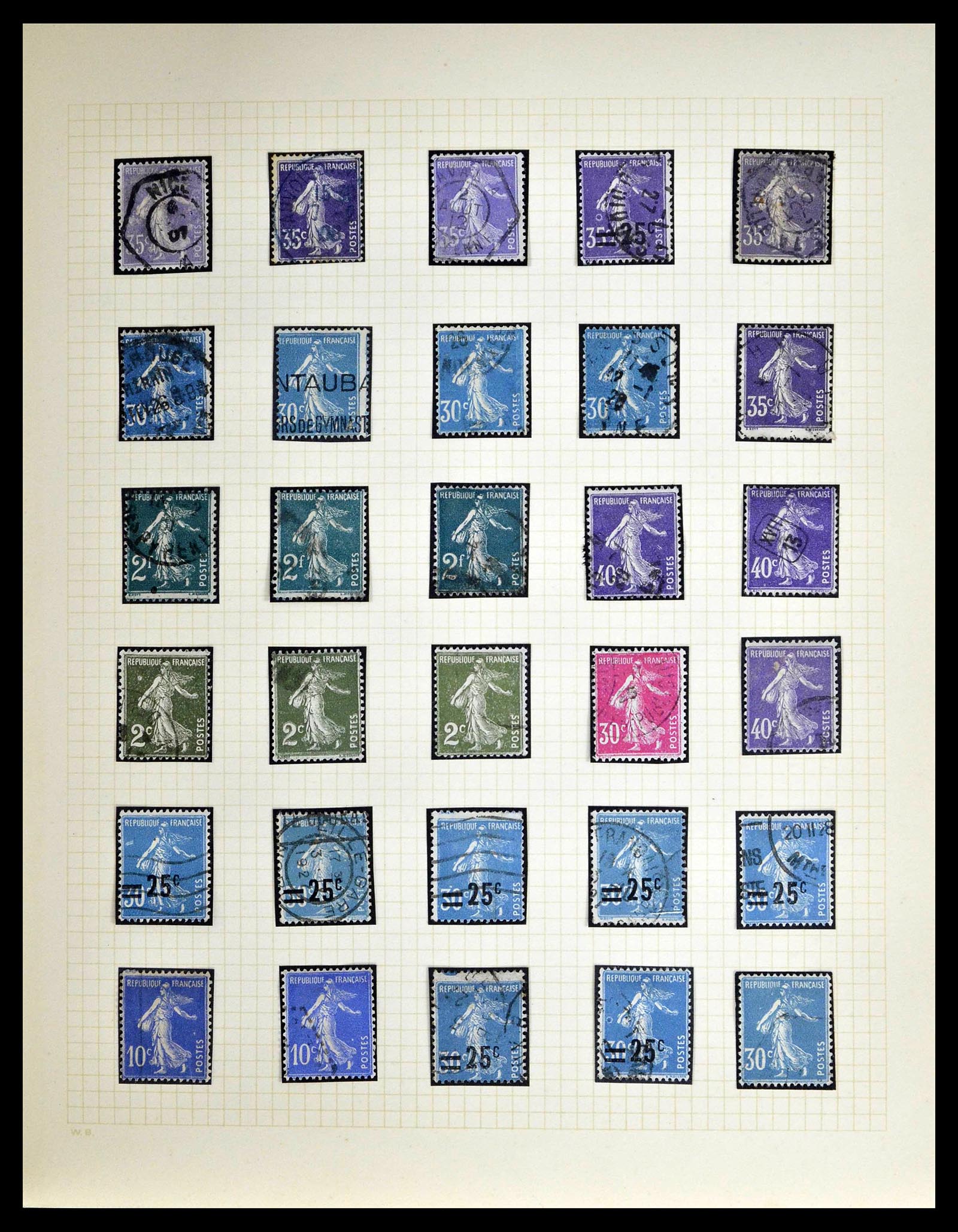 39329 0052 - Stamp collection 39329 France Semeuse.