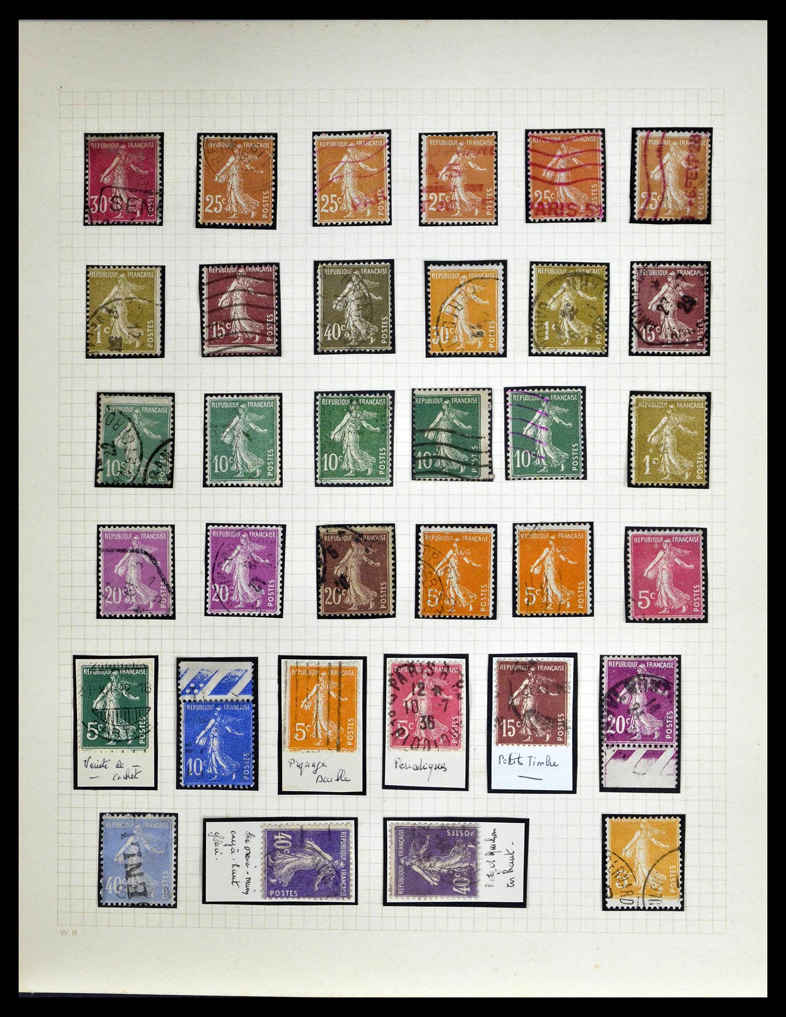 39329 0053 - Stamp collection 39329 France Semeuse.