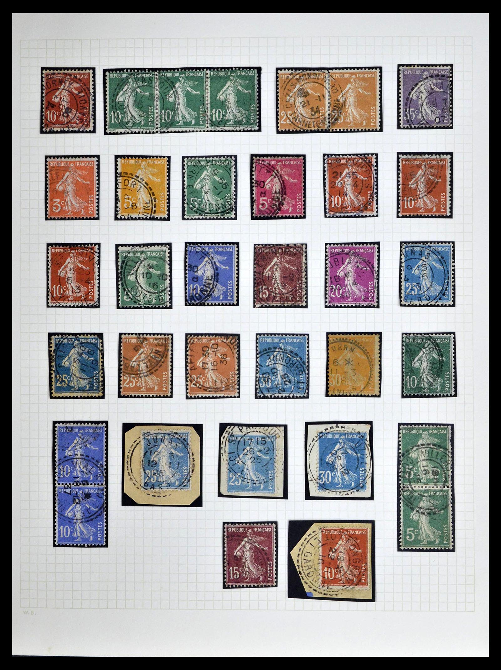 39329 0055 - Stamp collection 39329 France Semeuse.