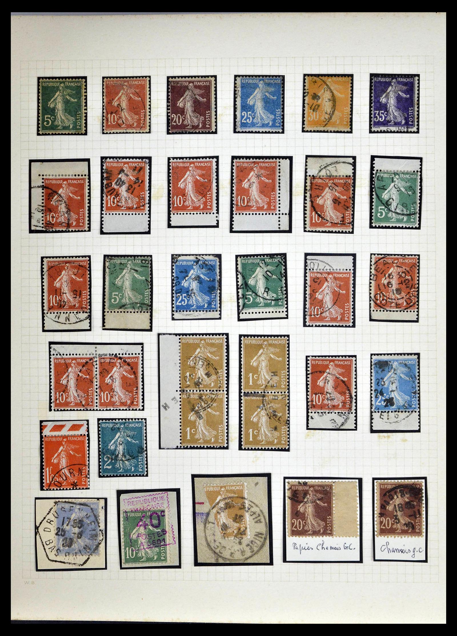 39329 0056 - Stamp collection 39329 France Semeuse.