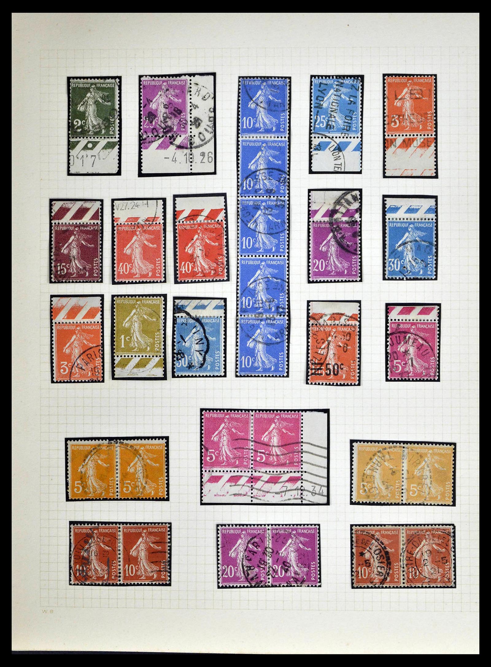 39329 0057 - Stamp collection 39329 France Semeuse.