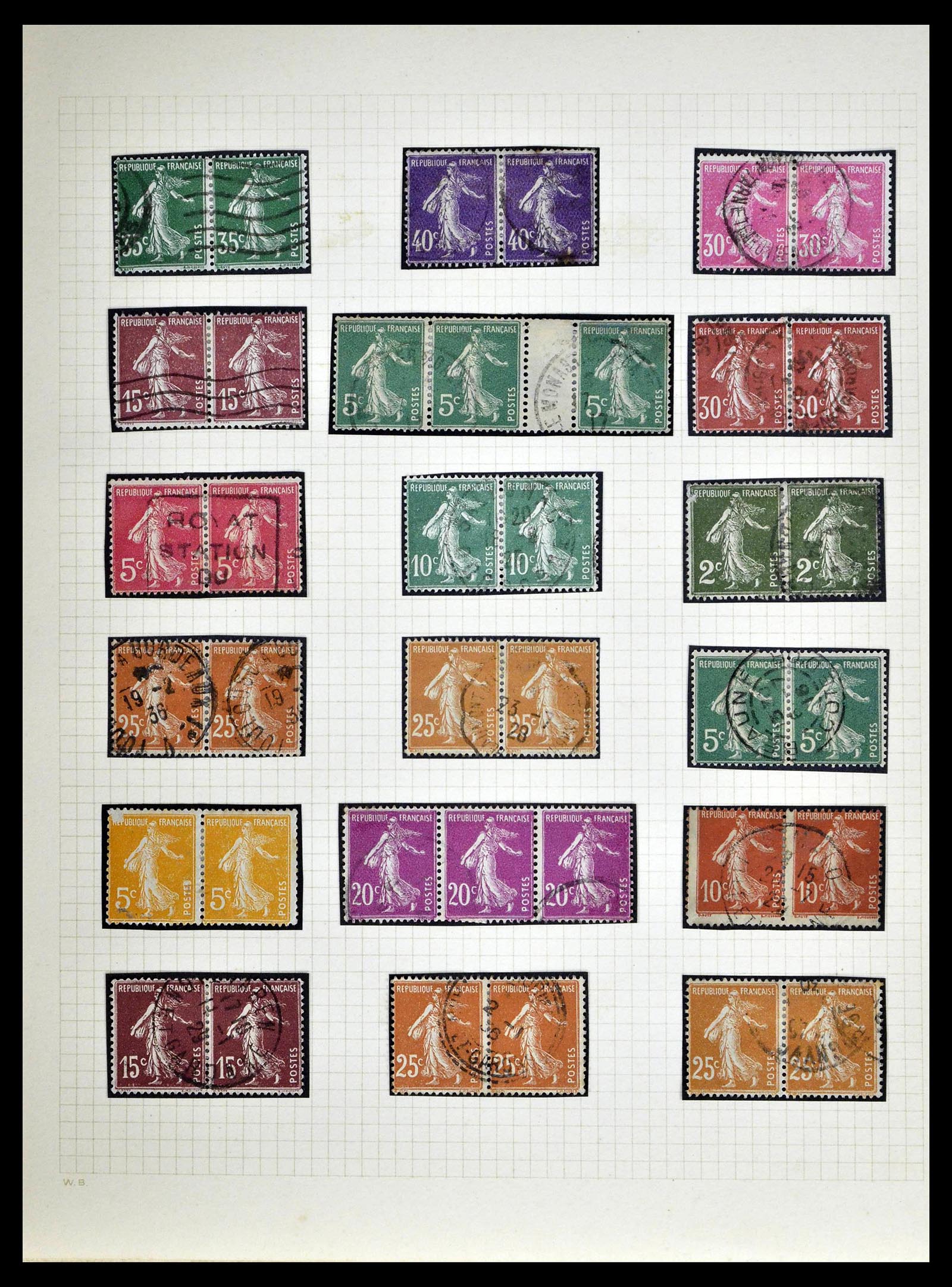39329 0060 - Stamp collection 39329 France Semeuse.