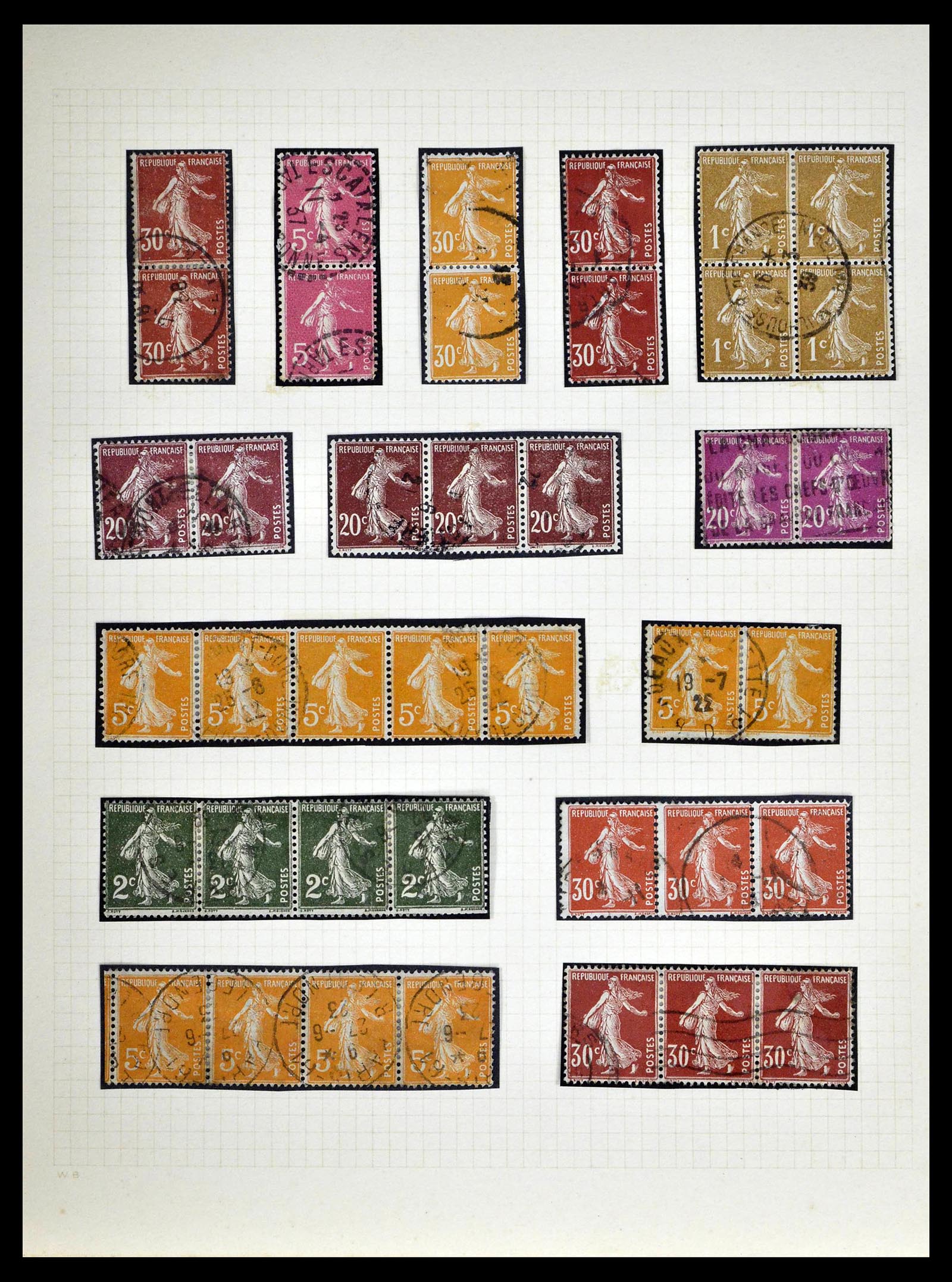 39329 0061 - Stamp collection 39329 France Semeuse.