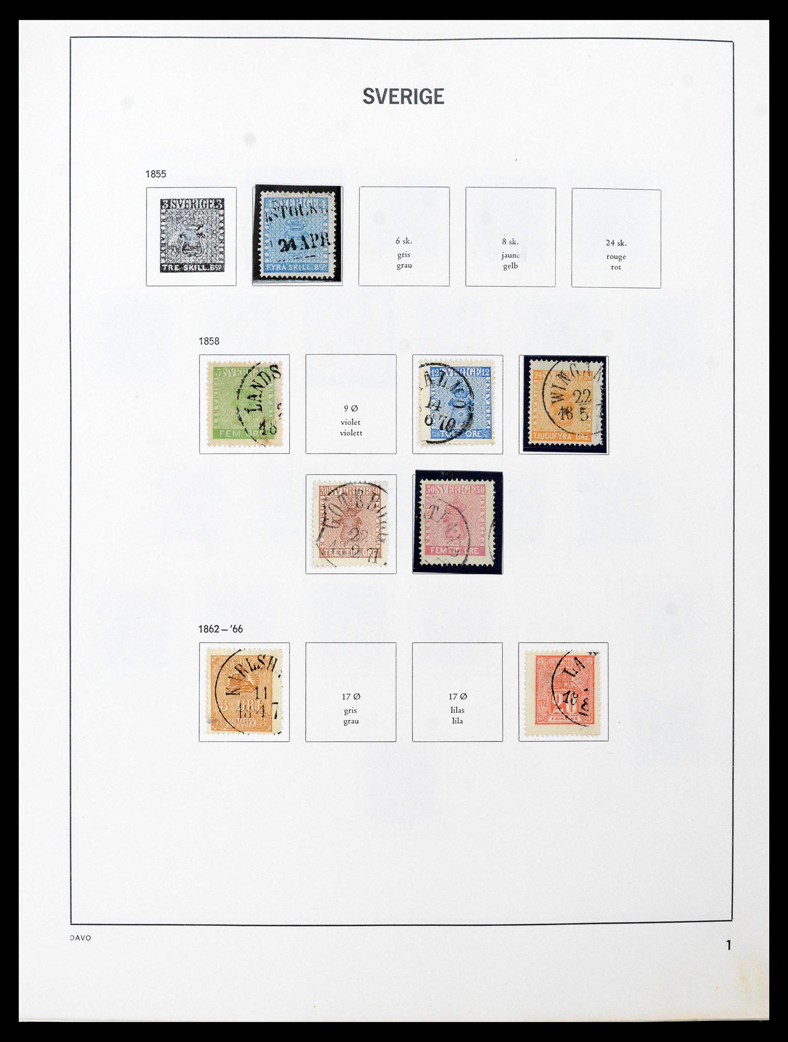 39331 0001 - Postzegelverzameling 39331 Zweden 1855-2005.