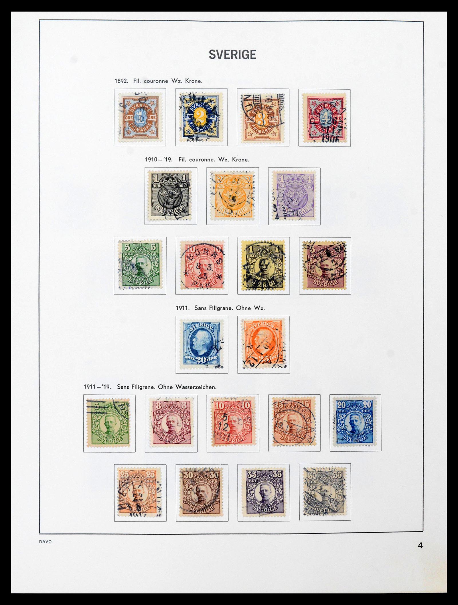 39331 0004 - Postzegelverzameling 39331 Zweden 1855-2005.