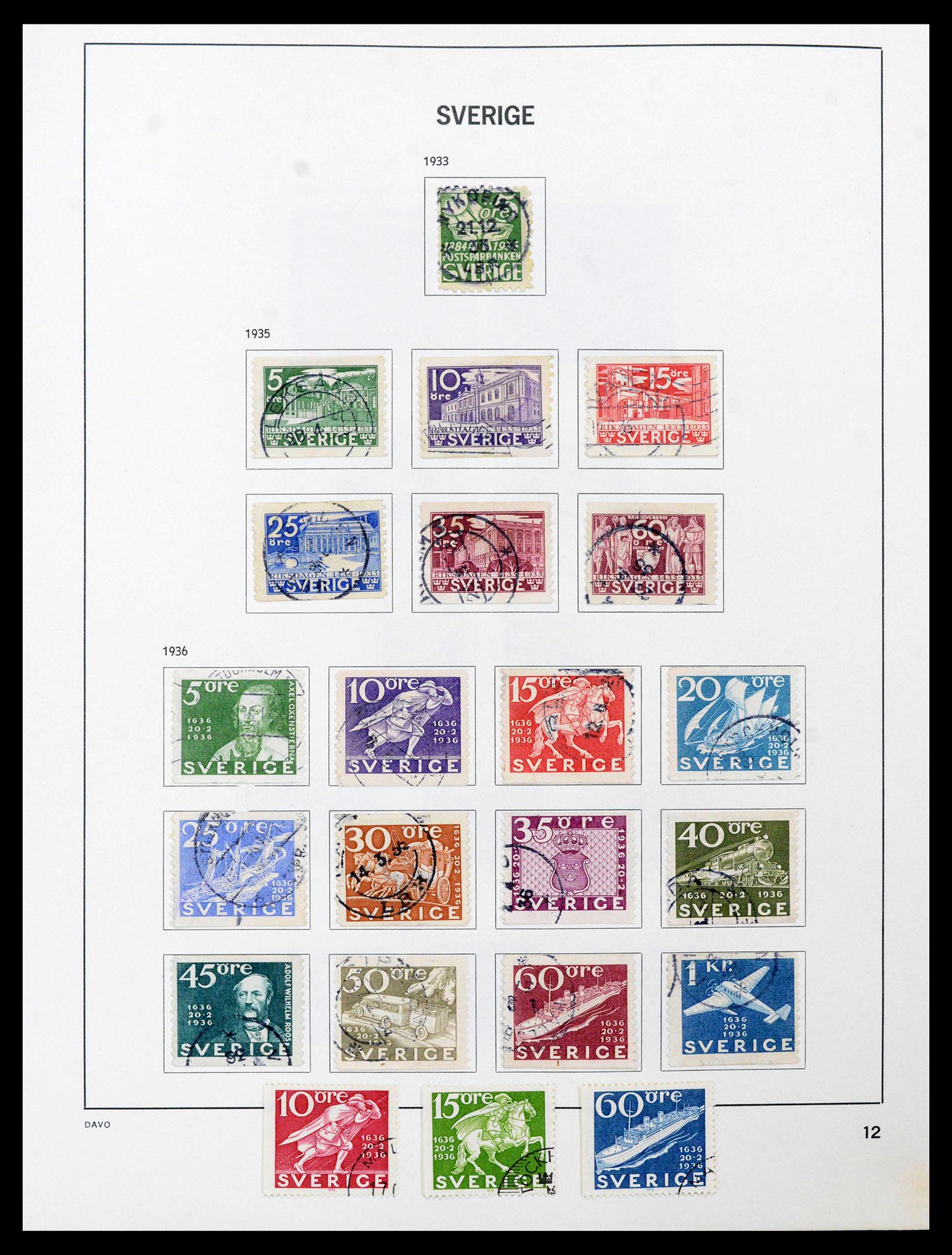 39331 0013 - Stamp collection 39331 Sweden 1855-2005.