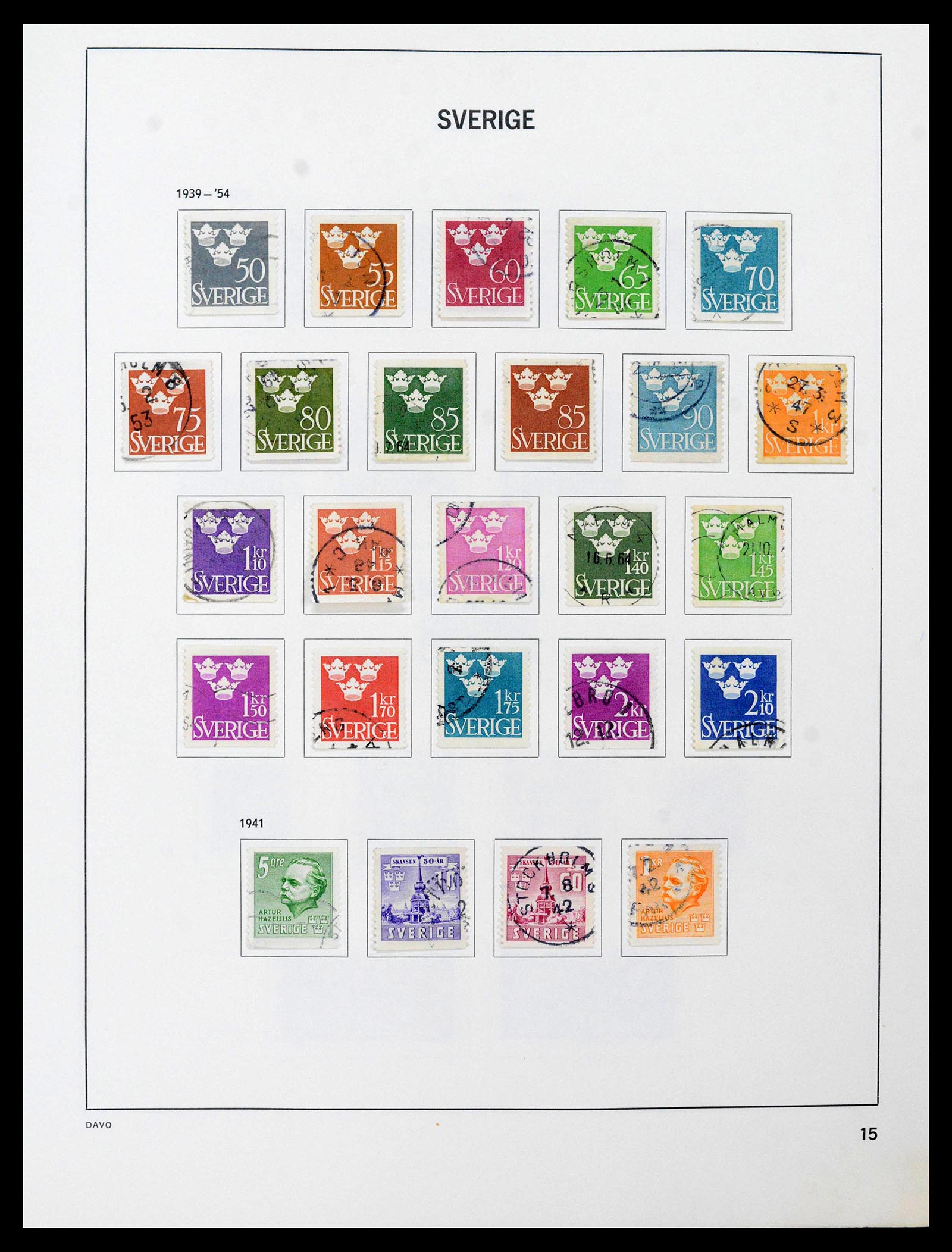 39331 0018 - Postzegelverzameling 39331 Zweden 1855-2005.