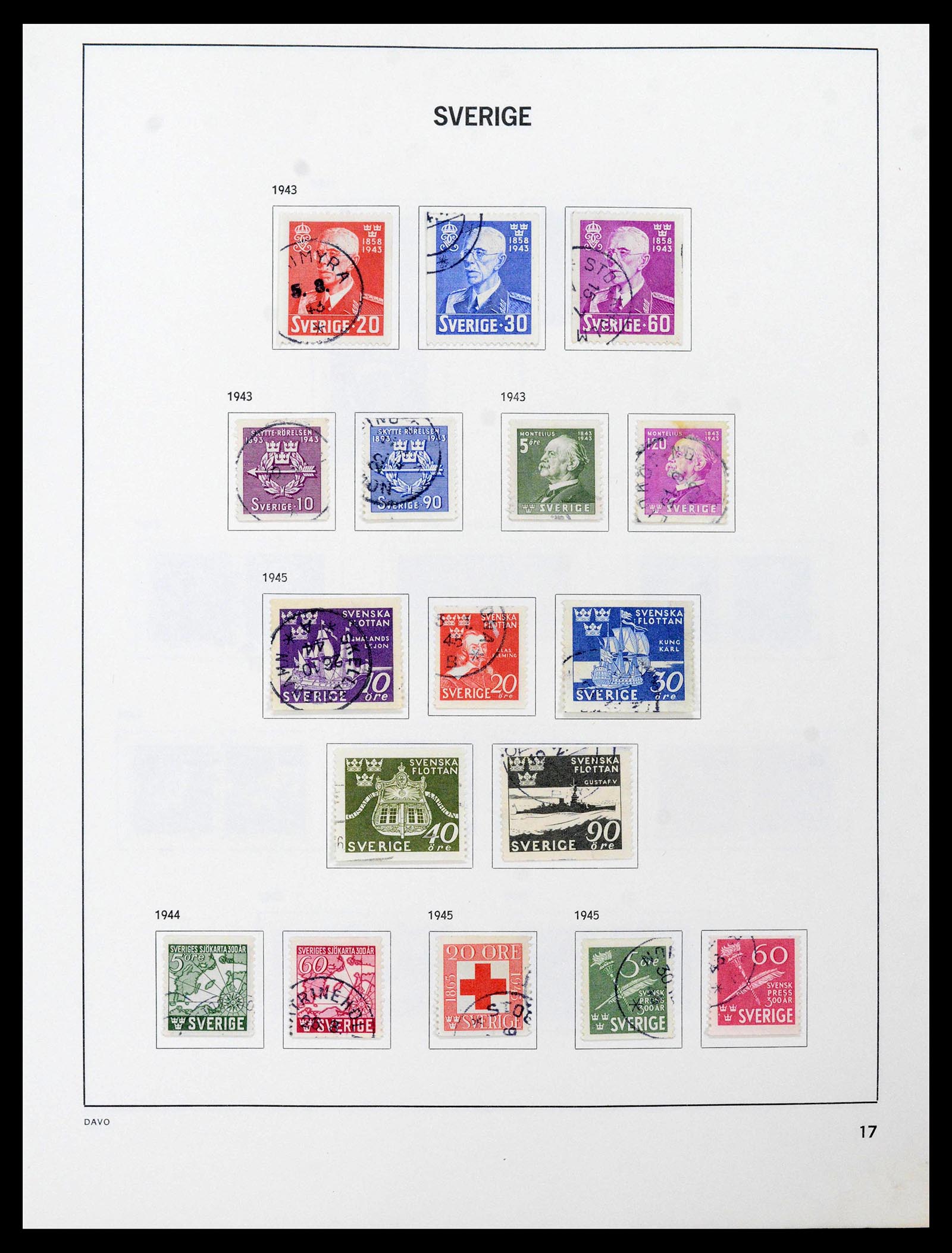 39331 0021 - Postzegelverzameling 39331 Zweden 1855-2005.