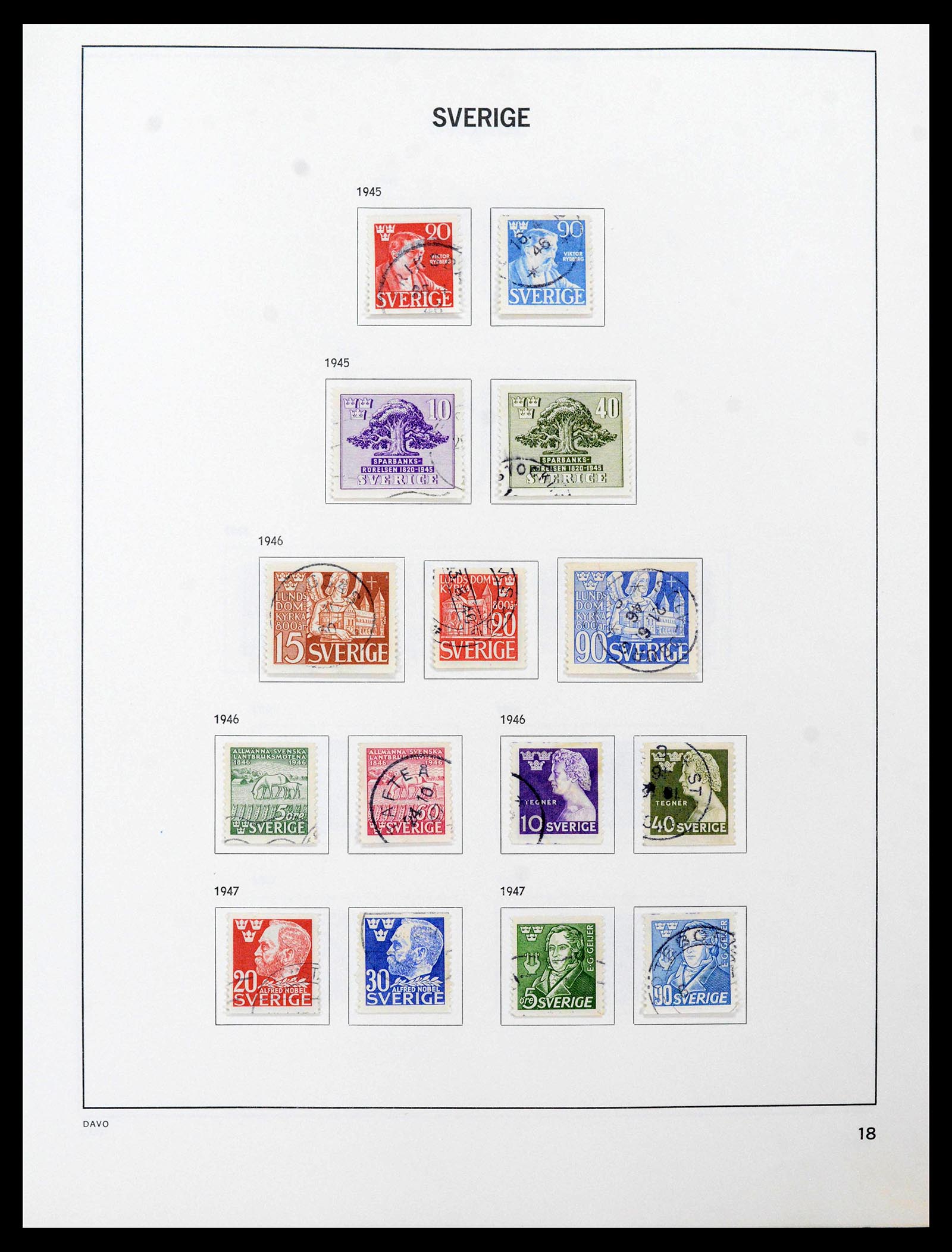 39331 0023 - Postzegelverzameling 39331 Zweden 1855-2005.