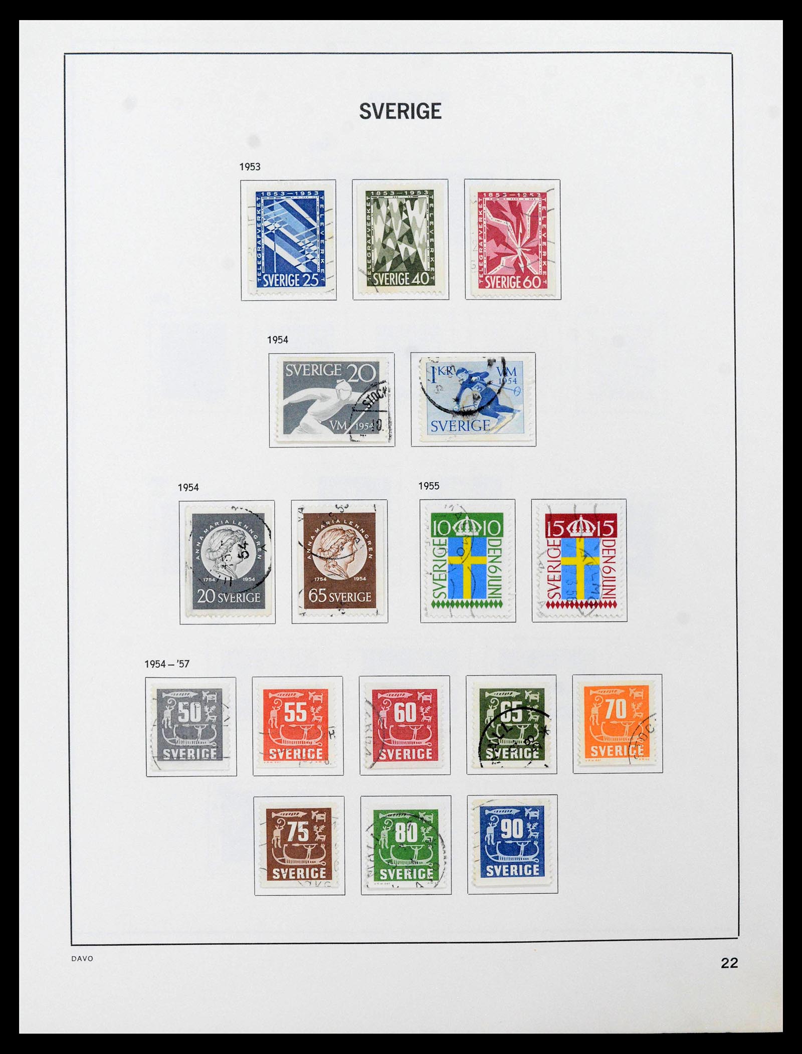 39331 0030 - Postzegelverzameling 39331 Zweden 1855-2005.