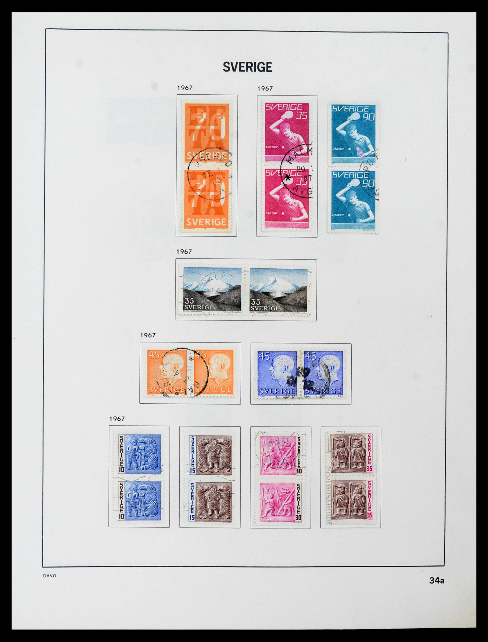 39331 0054 - Stamp collection 39331 Sweden 1855-2005.