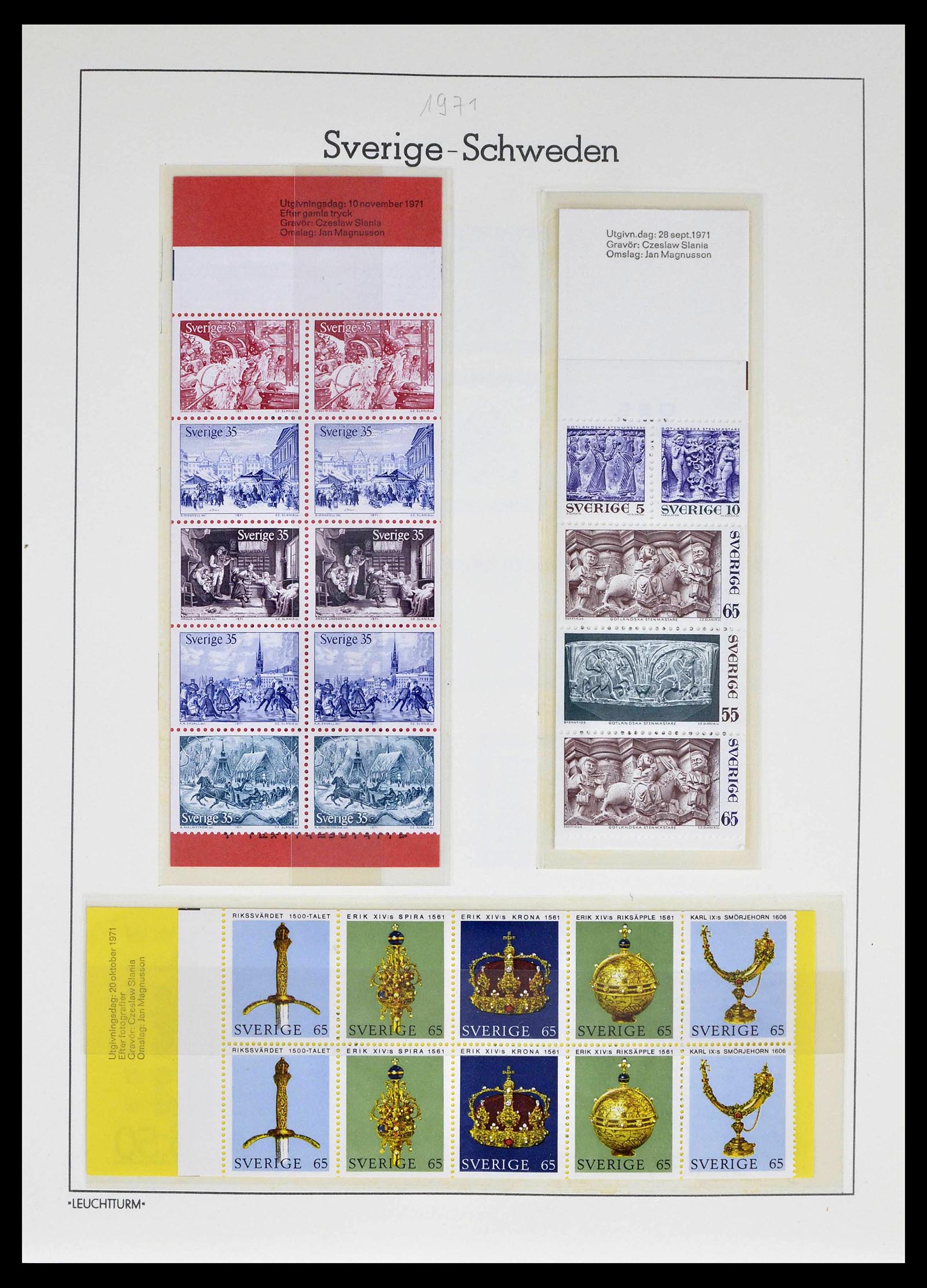39332 0003 - Stamp collection 39332 Sweden 1969-1989.