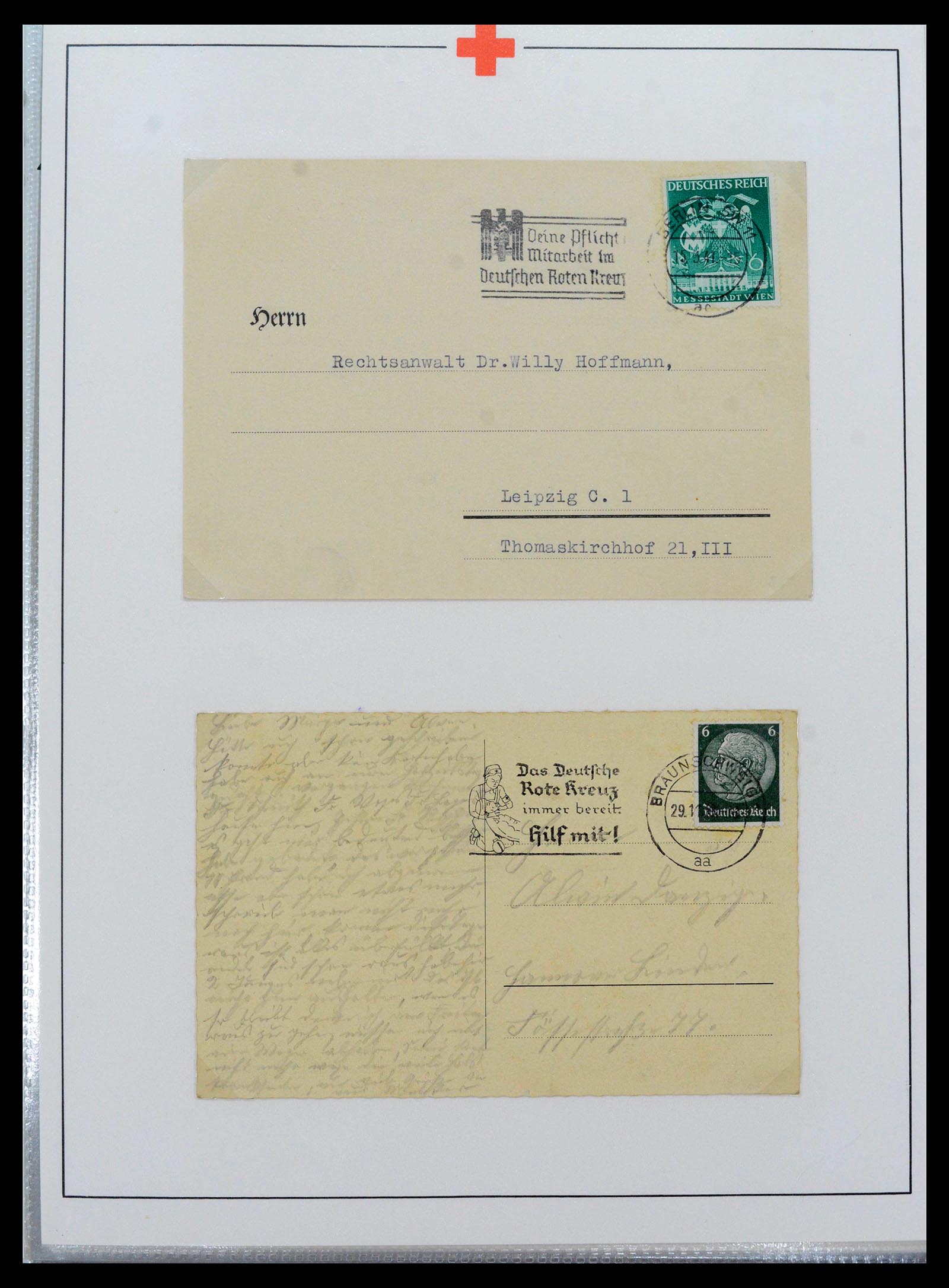 39333 0004 - Postzegelverzameling 39333 Motief Rode Kruis 1917-1980.