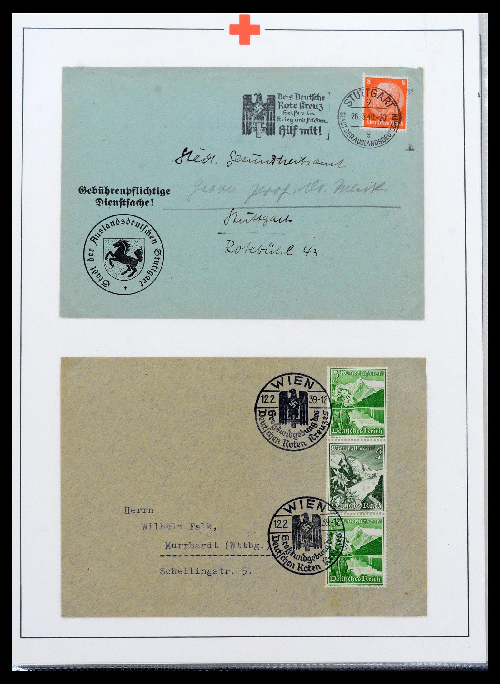 39333 0005 - Postzegelverzameling 39333 Motief Rode Kruis 1917-1980.