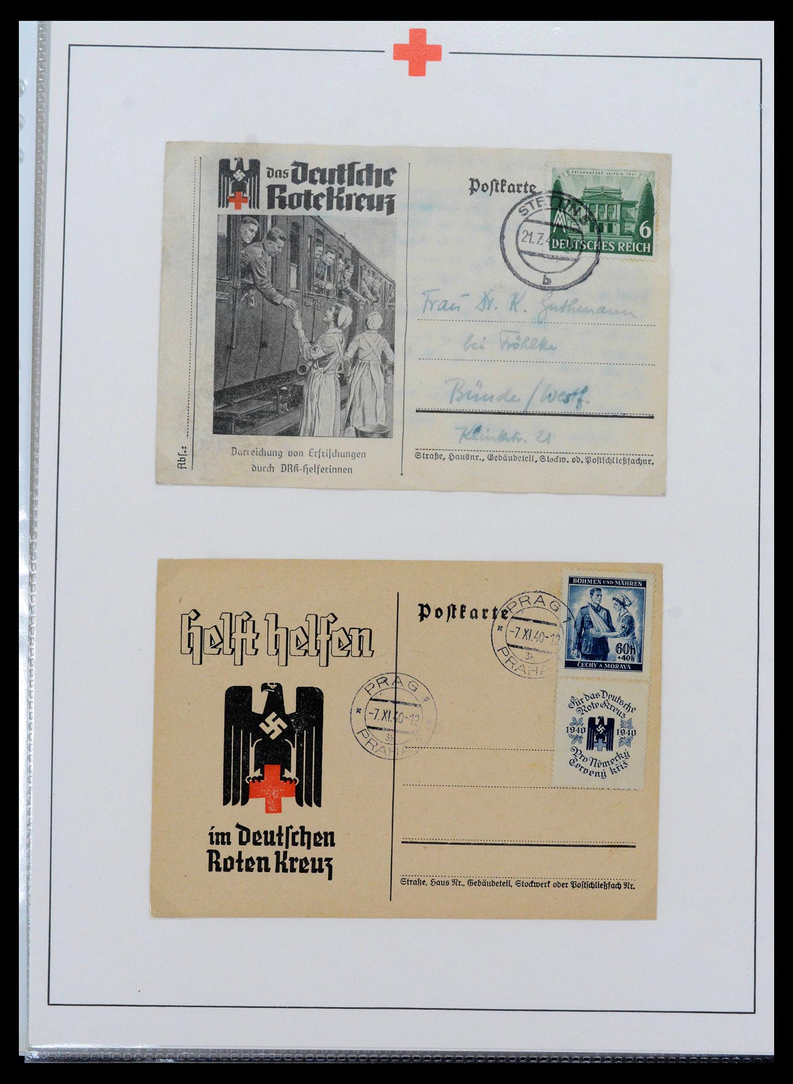 39333 0008 - Postzegelverzameling 39333 Motief Rode Kruis 1917-1980.