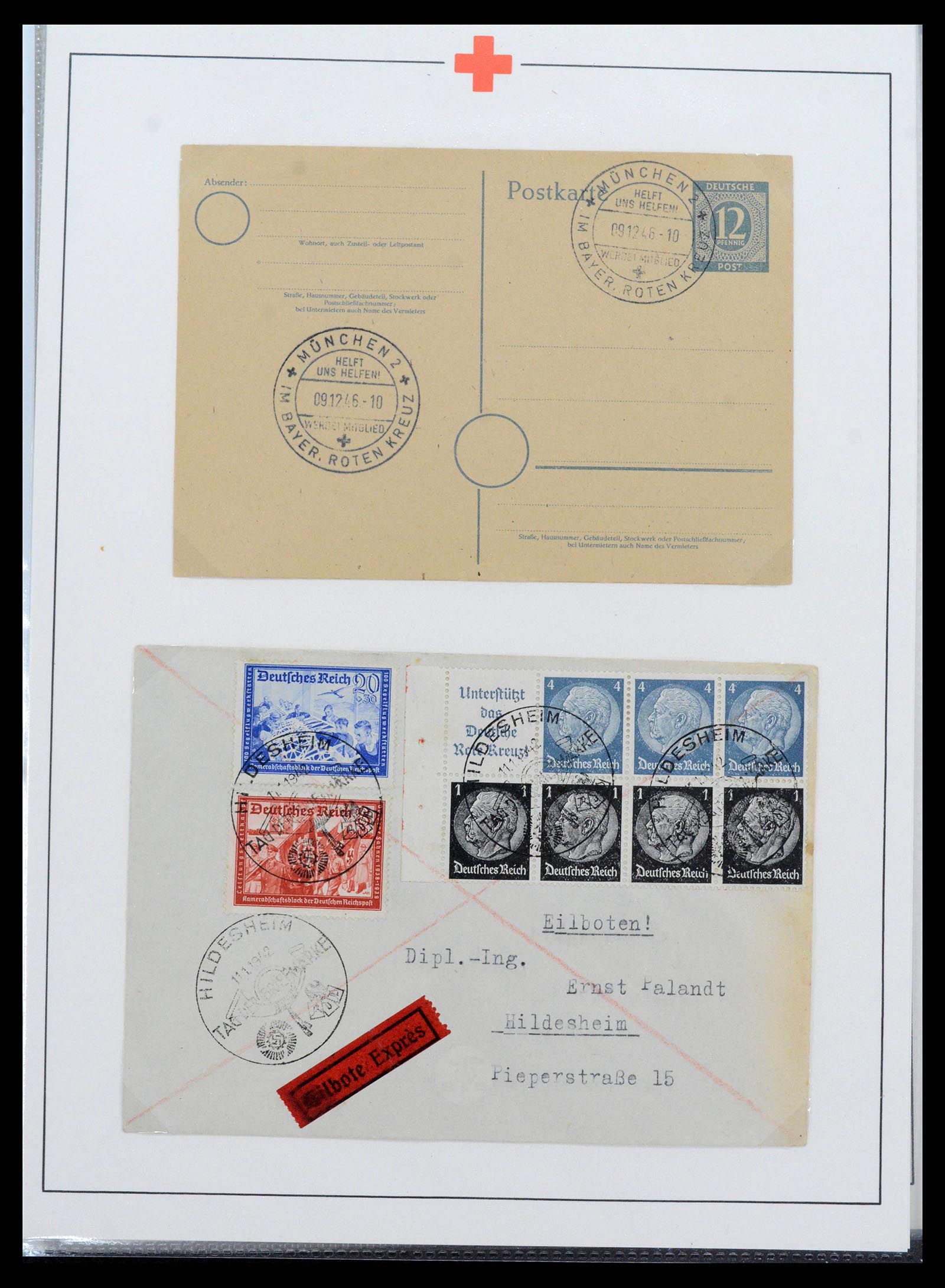 39333 0012 - Postzegelverzameling 39333 Motief Rode Kruis 1917-1980.