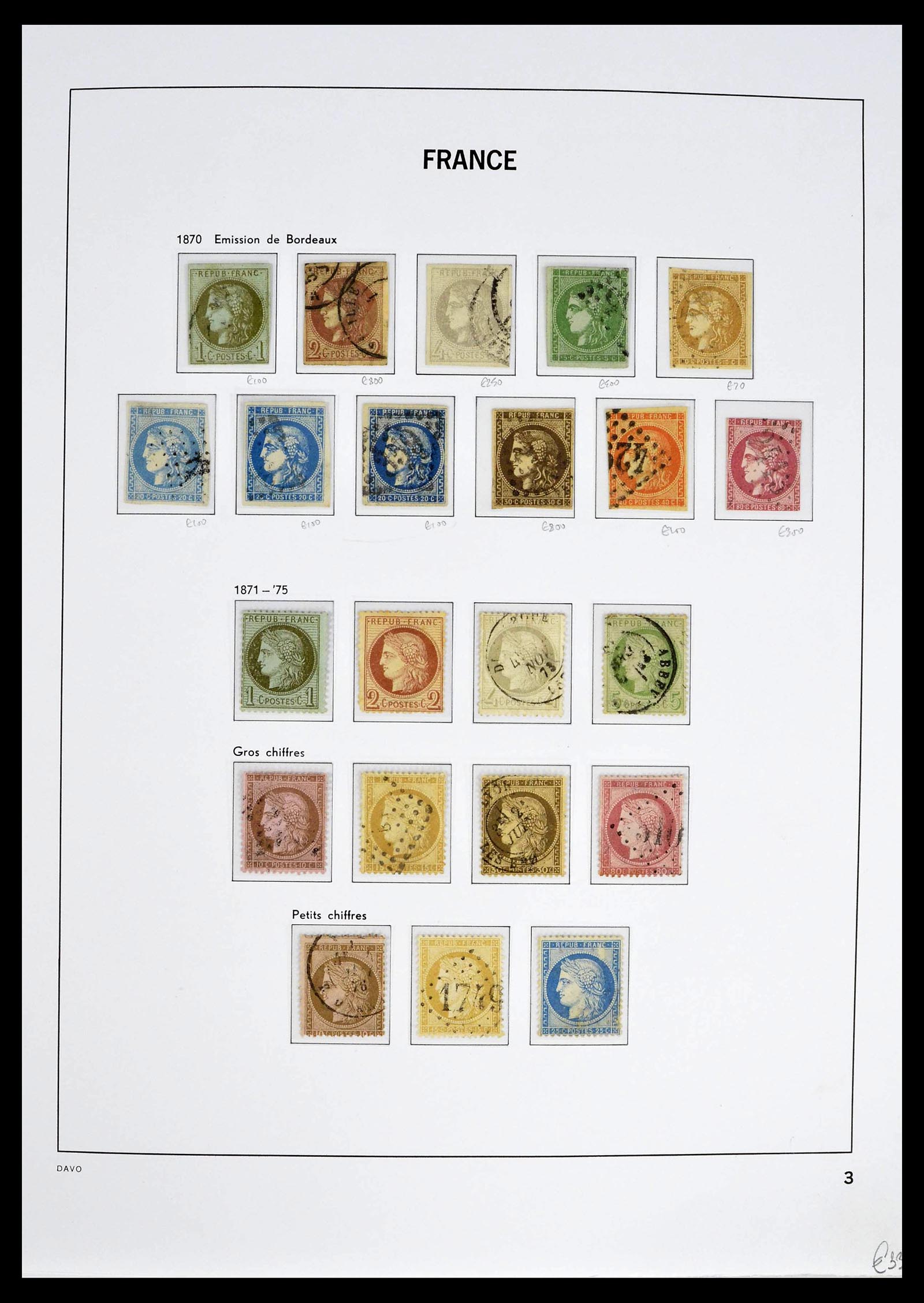 39335 0004 - Postzegelverzameling 39335 Frankrijk 1849-1969.