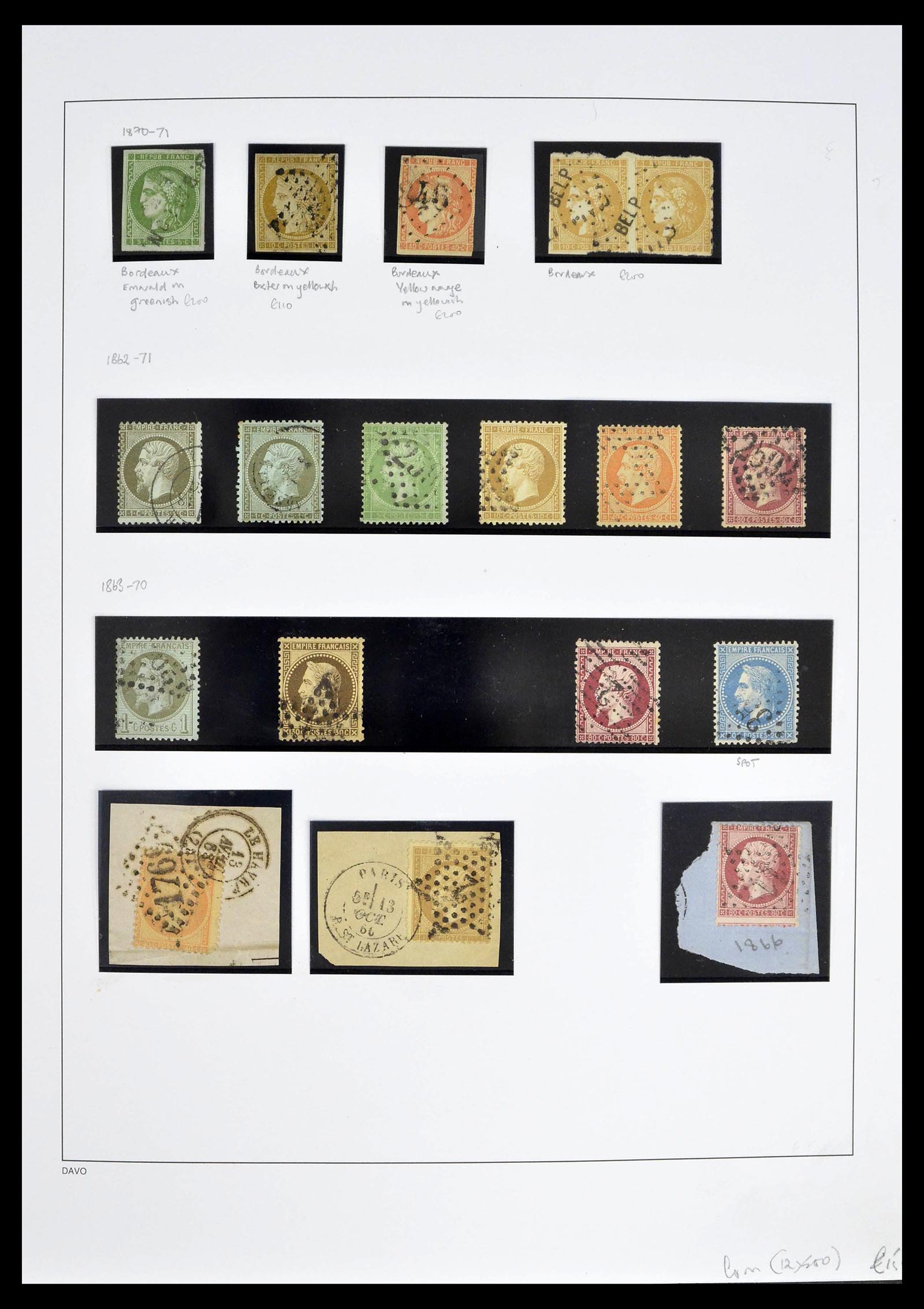 39335 0005 - Postzegelverzameling 39335 Frankrijk 1849-1969.