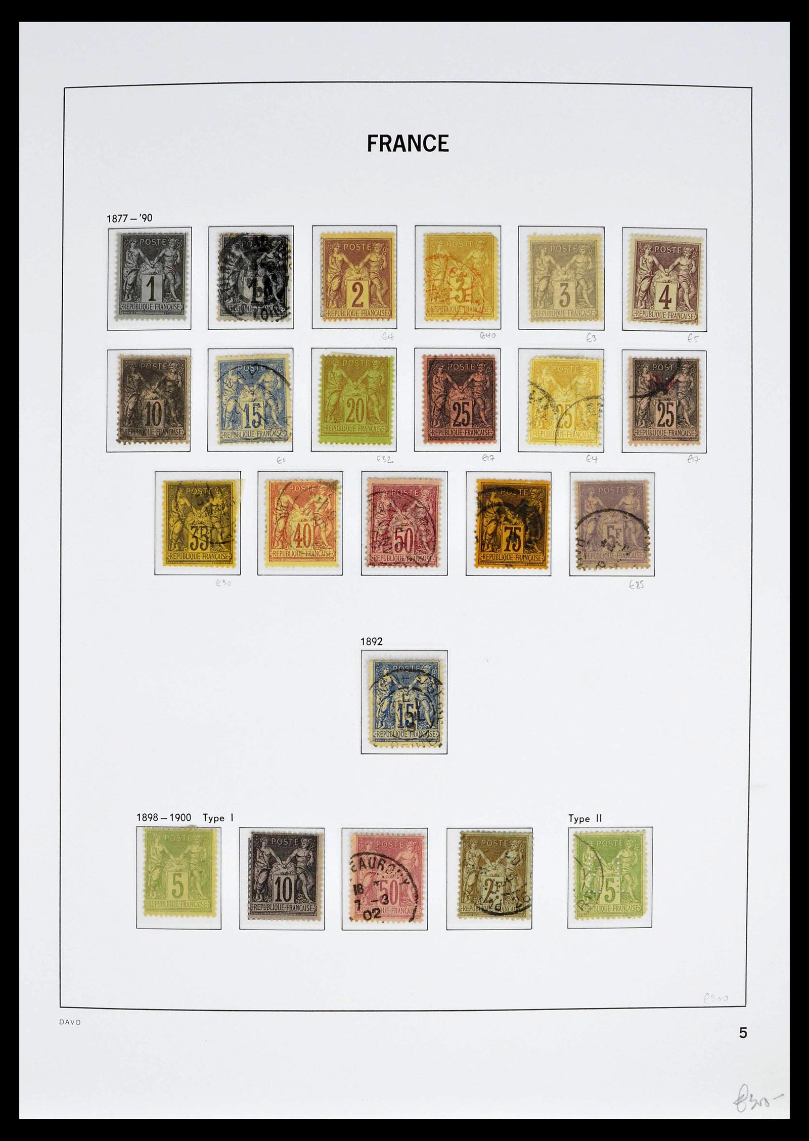 39335 0010 - Postzegelverzameling 39335 Frankrijk 1849-1969.