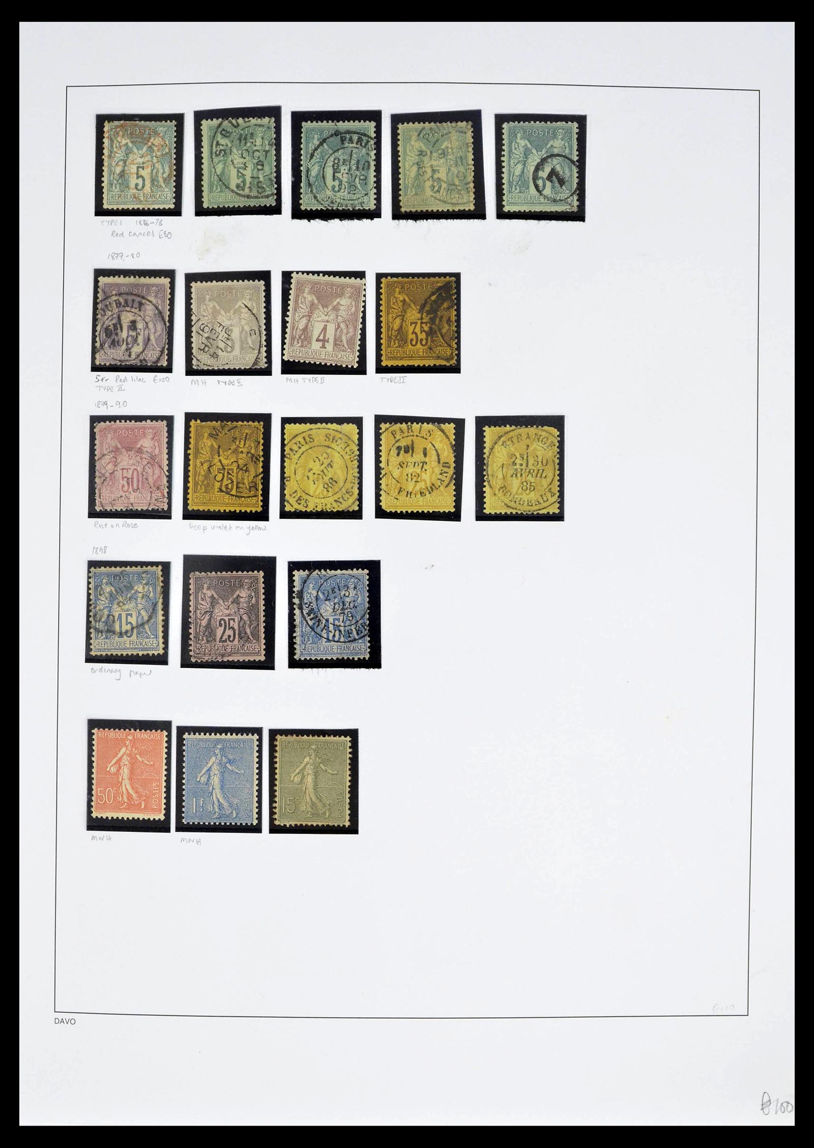 39335 0011 - Postzegelverzameling 39335 Frankrijk 1849-1969.