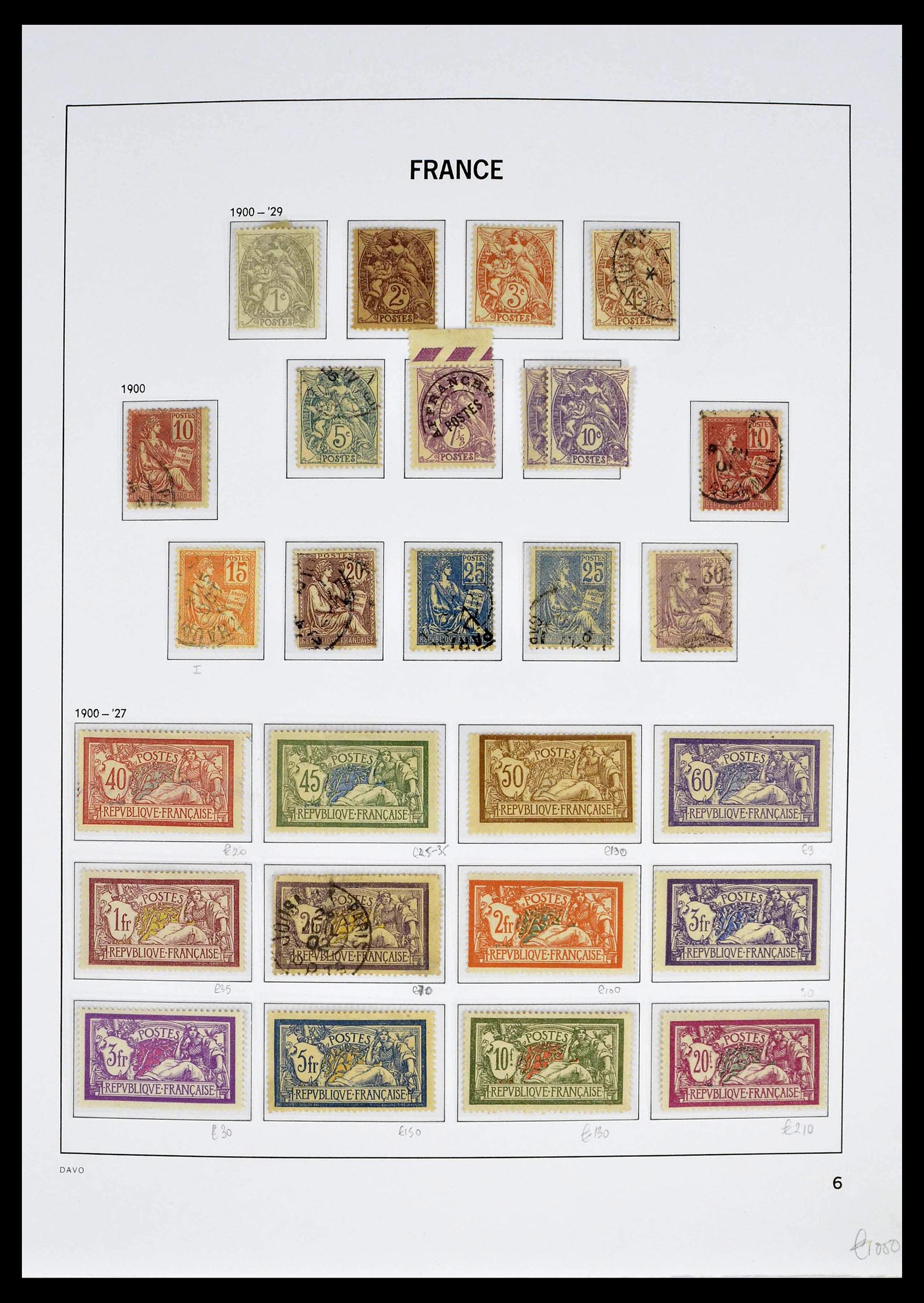 39335 0012 - Postzegelverzameling 39335 Frankrijk 1849-1969.