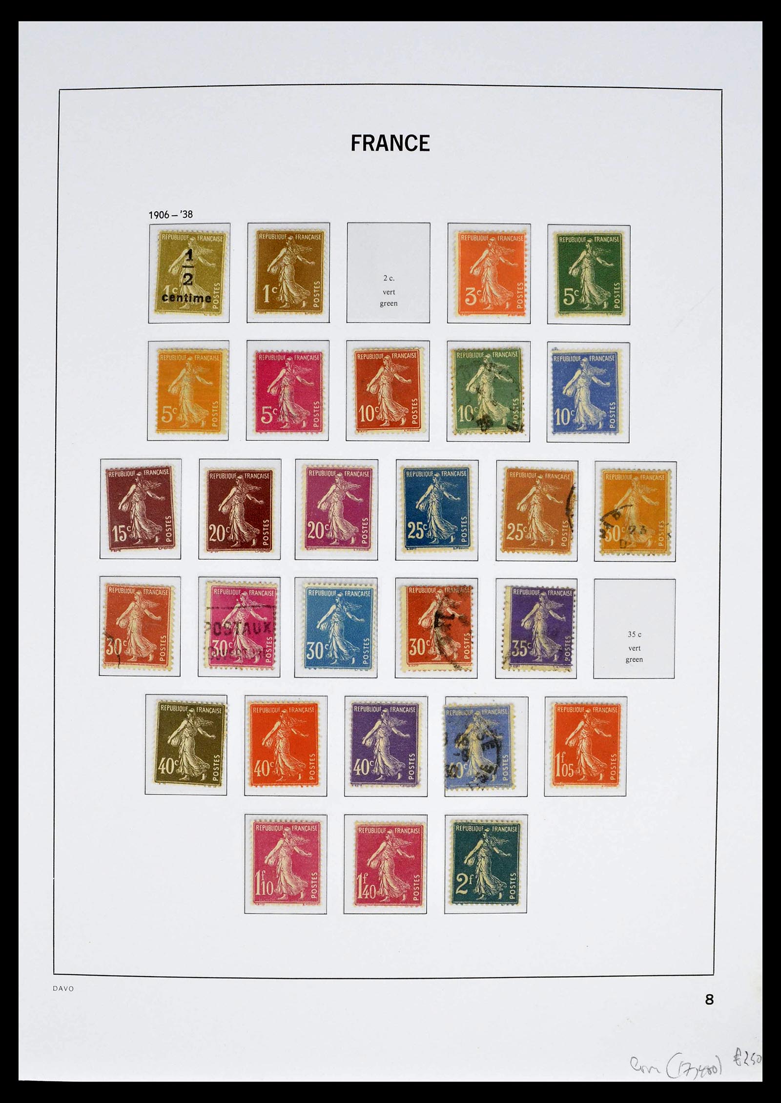 39335 0014 - Postzegelverzameling 39335 Frankrijk 1849-1969.