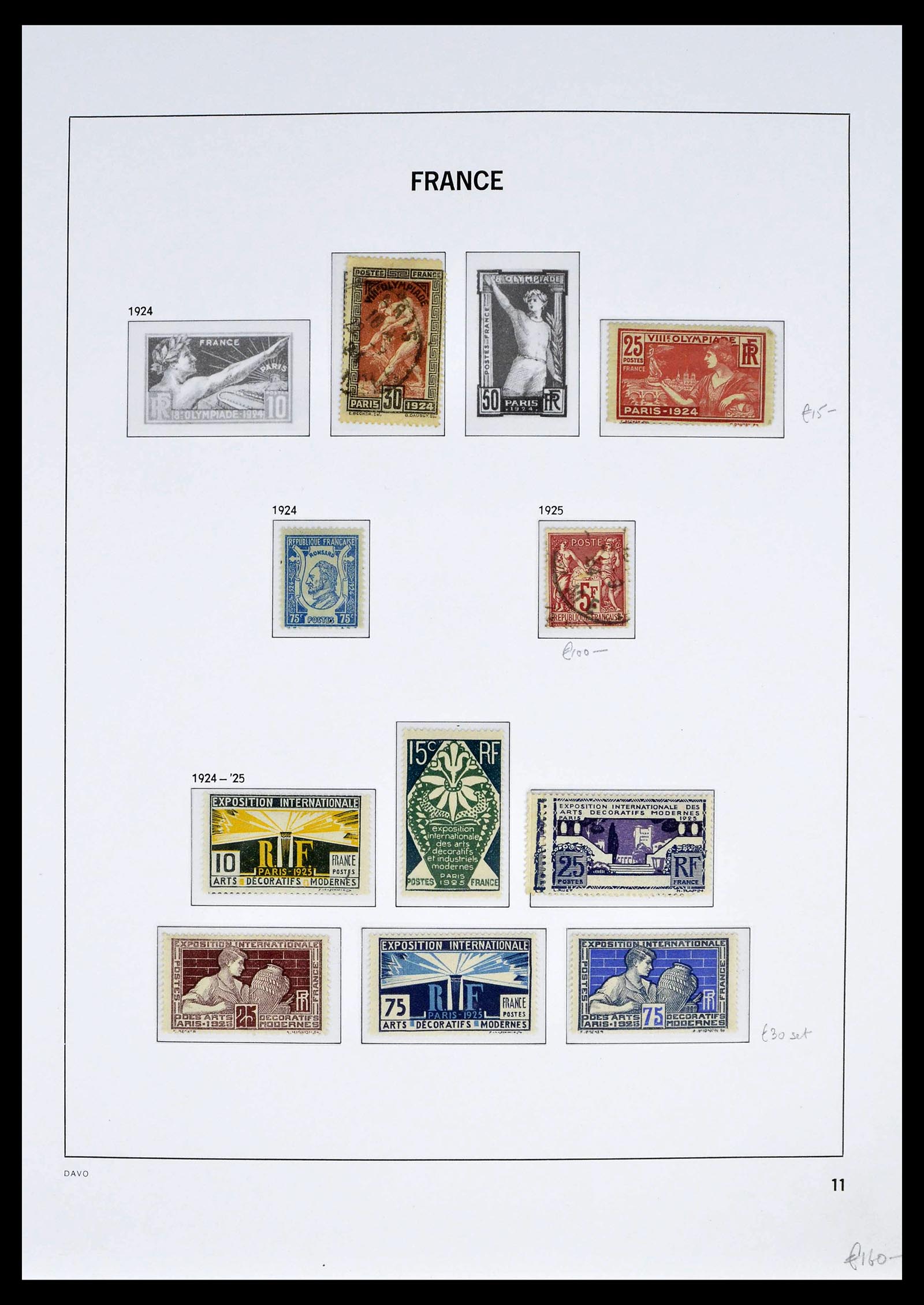 39335 0026 - Postzegelverzameling 39335 Frankrijk 1849-1969.