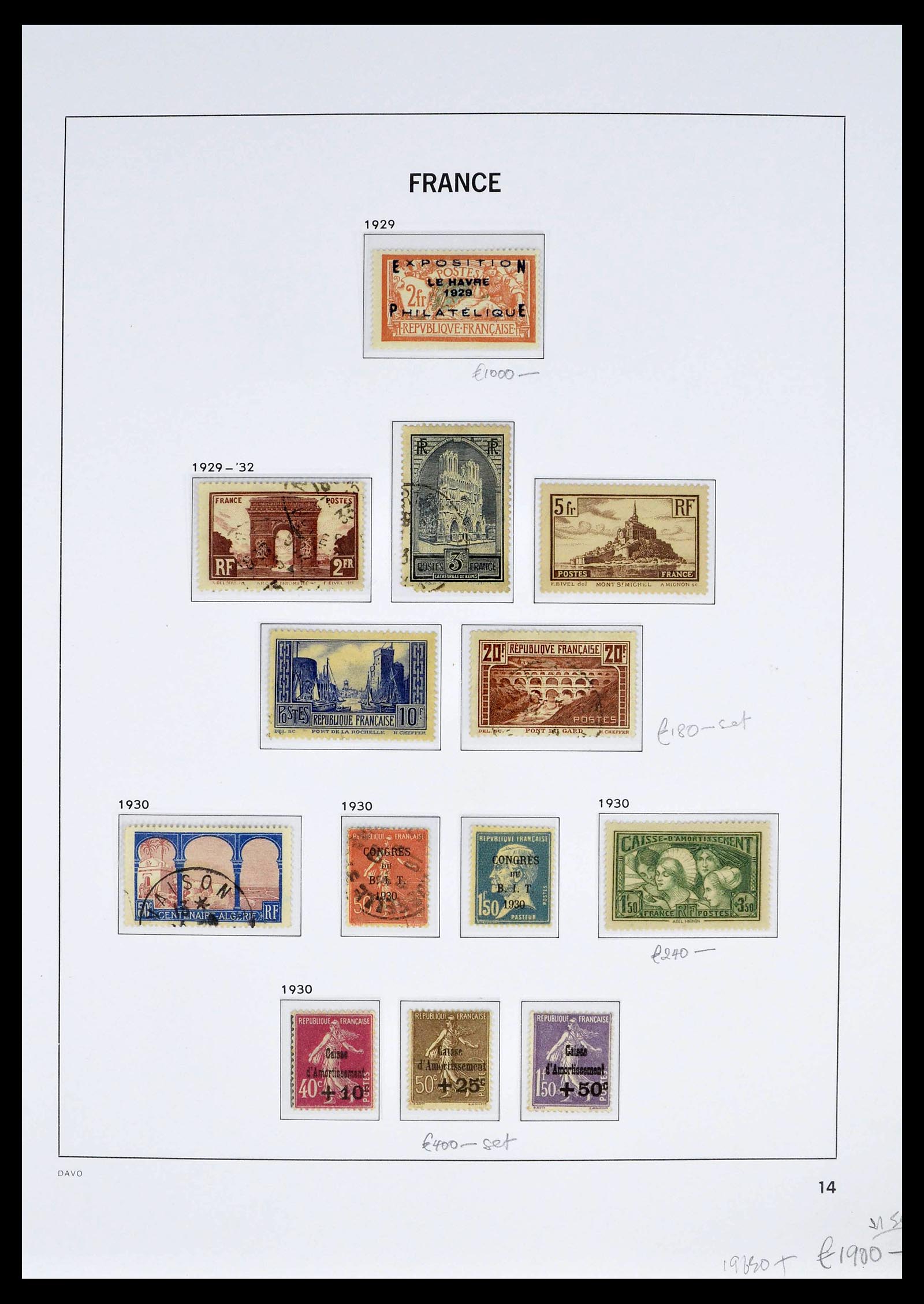 39335 0029 - Postzegelverzameling 39335 Frankrijk 1849-1969.