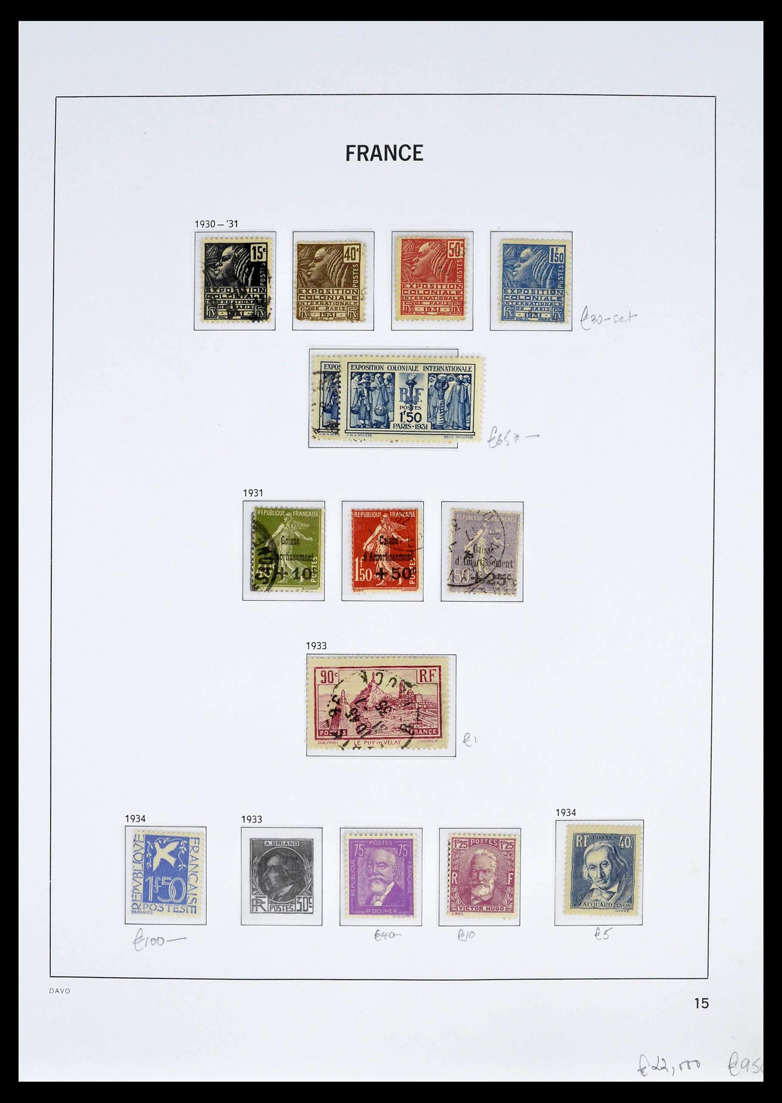 39335 0030 - Postzegelverzameling 39335 Frankrijk 1849-1969.