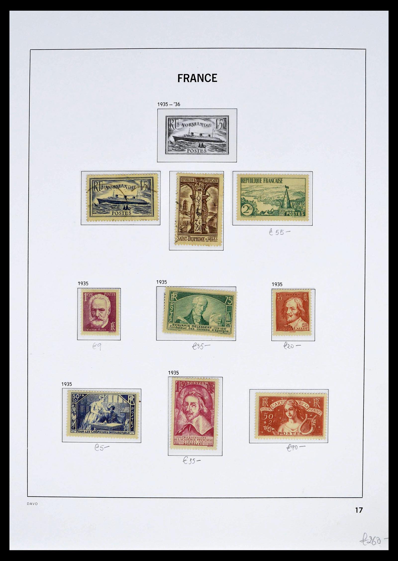 39335 0032 - Postzegelverzameling 39335 Frankrijk 1849-1969.