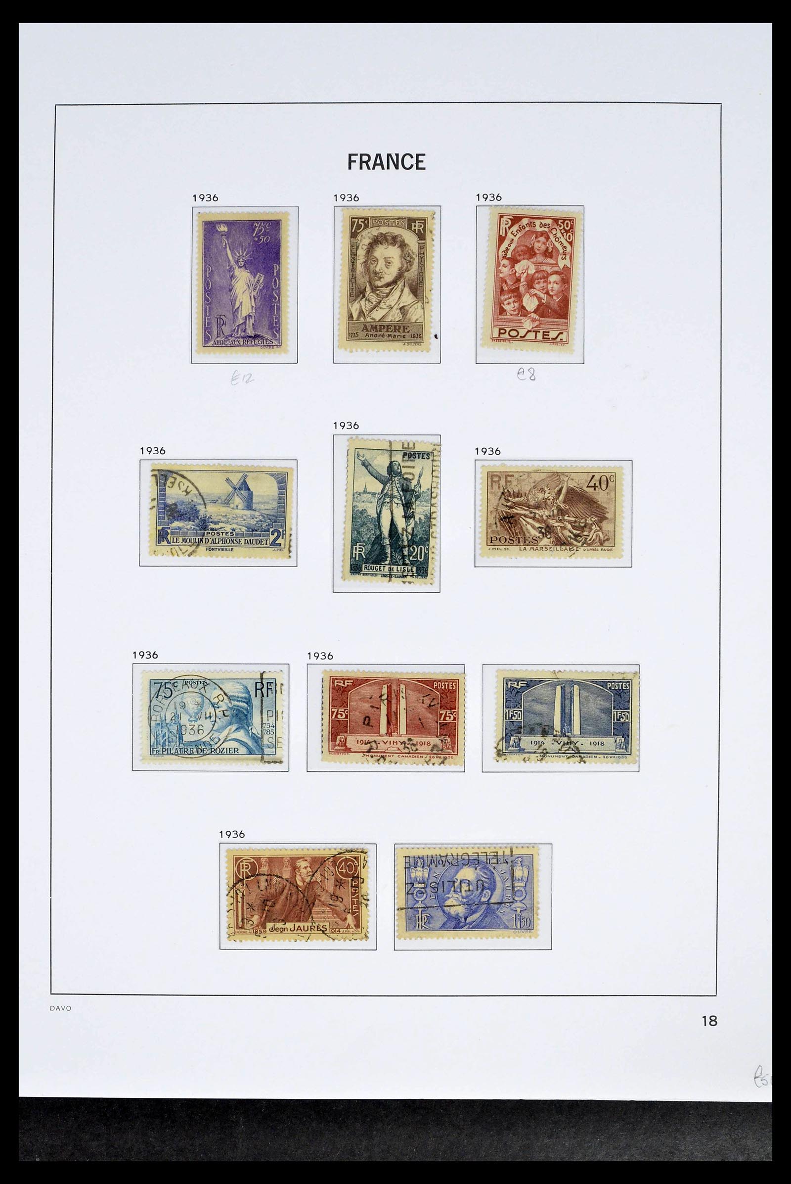 39335 0033 - Postzegelverzameling 39335 Frankrijk 1849-1969.