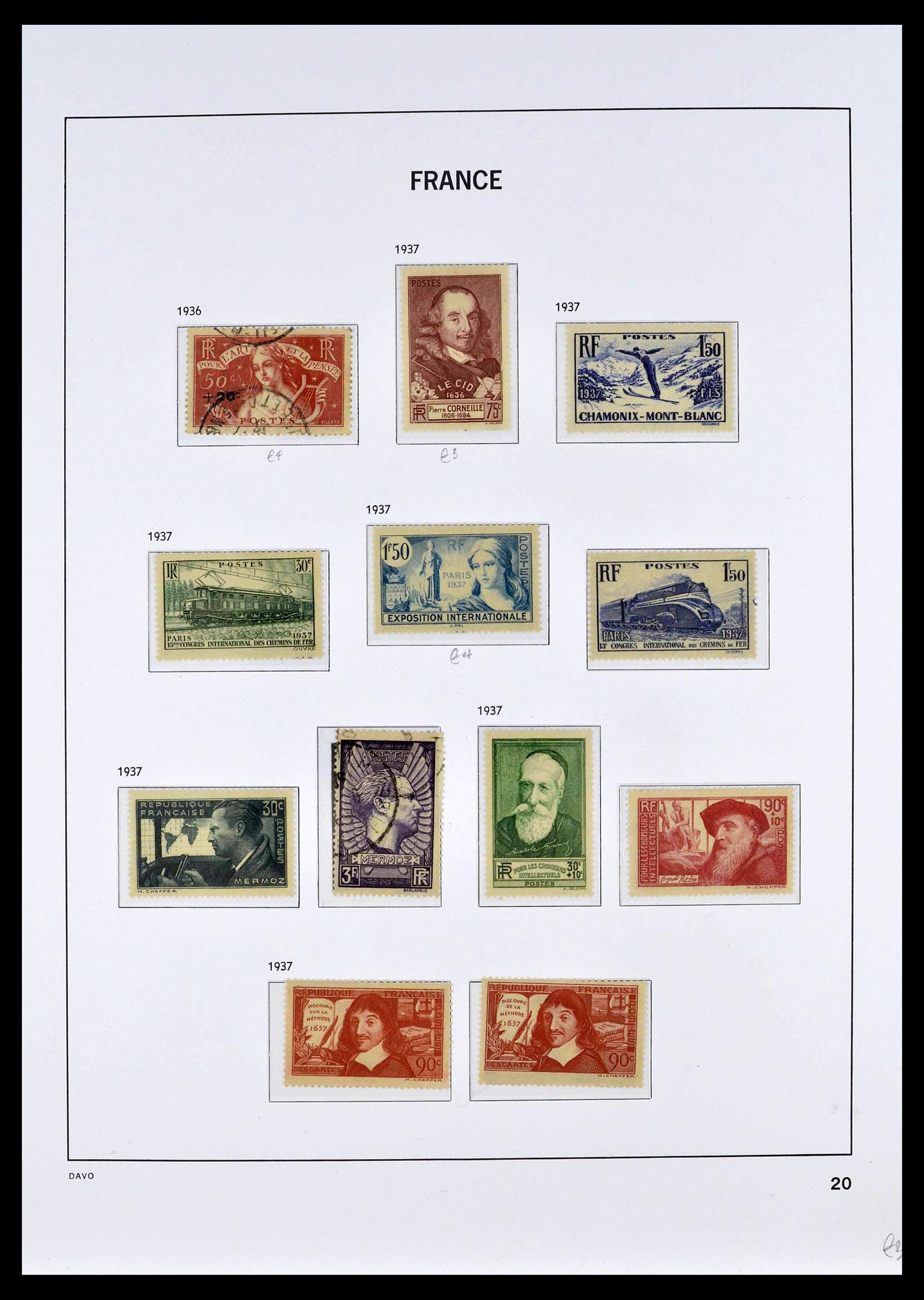 39335 0035 - Postzegelverzameling 39335 Frankrijk 1849-1969.