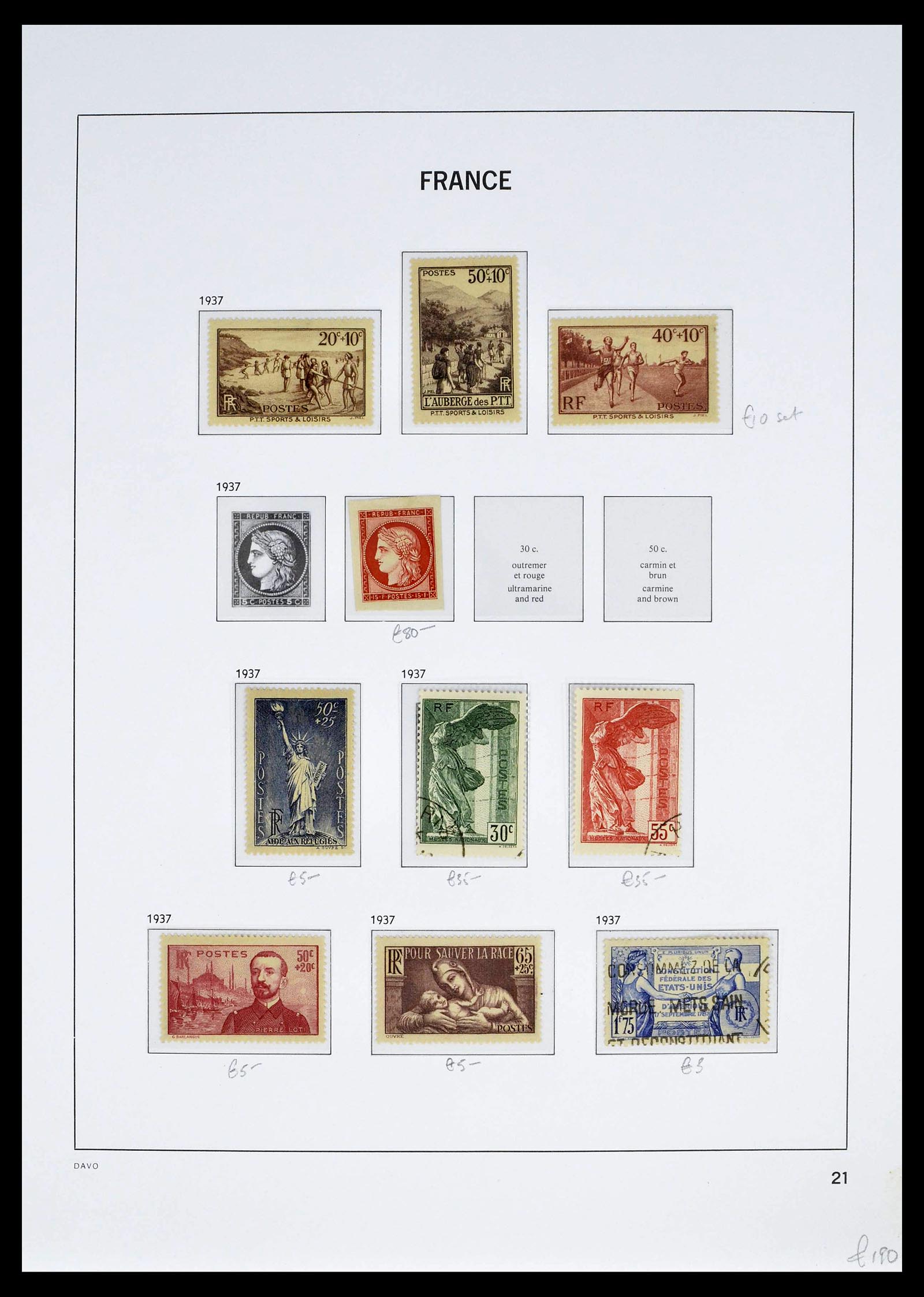 39335 0036 - Postzegelverzameling 39335 Frankrijk 1849-1969.