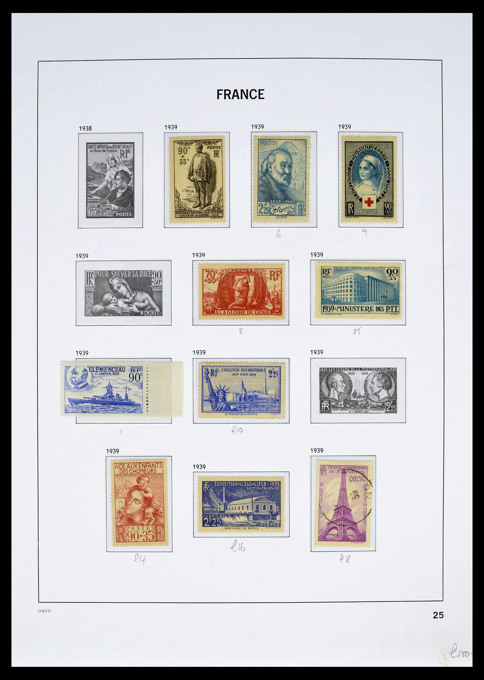 39335 0040 - Postzegelverzameling 39335 Frankrijk 1849-1969.