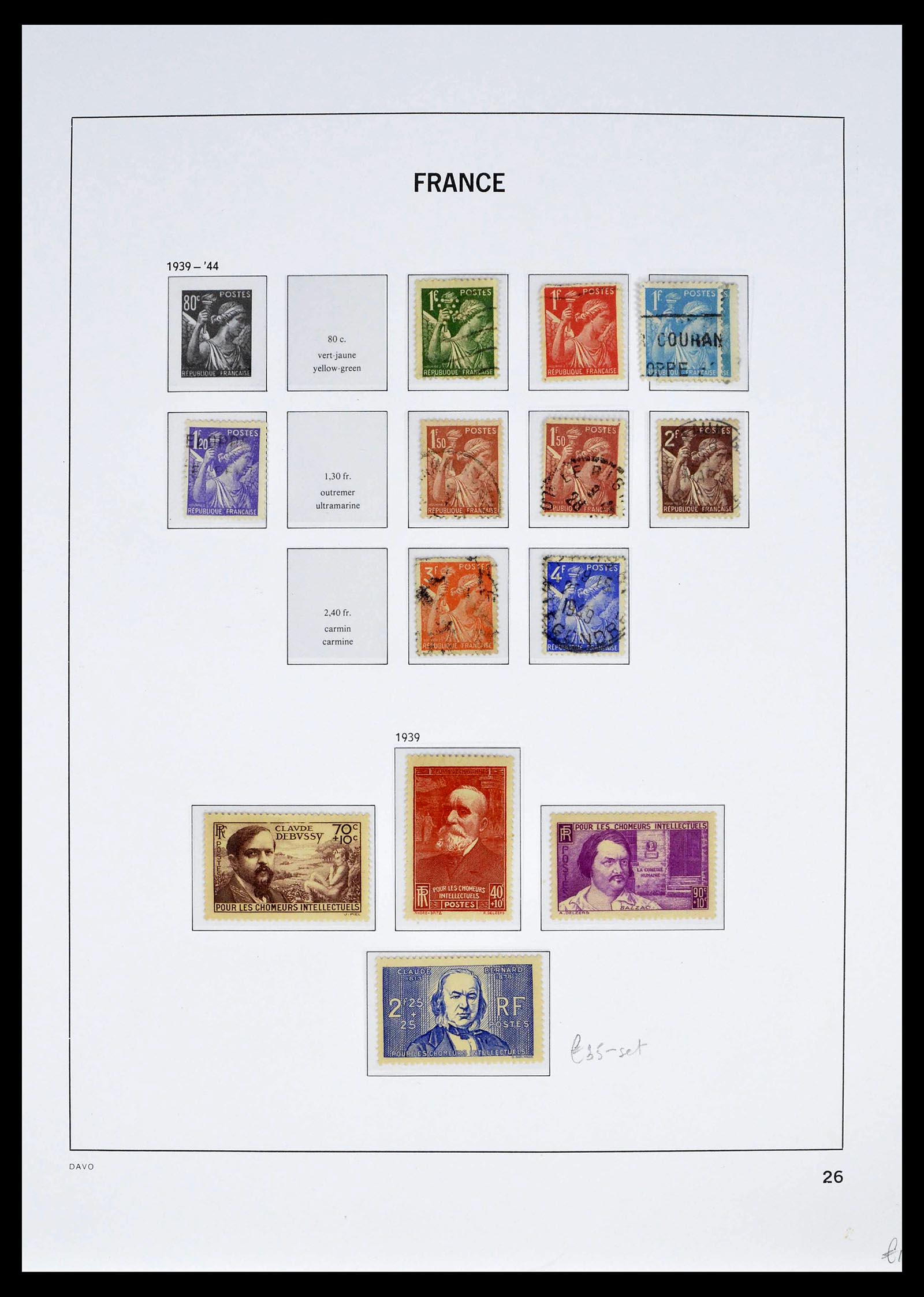 39335 0041 - Postzegelverzameling 39335 Frankrijk 1849-1969.