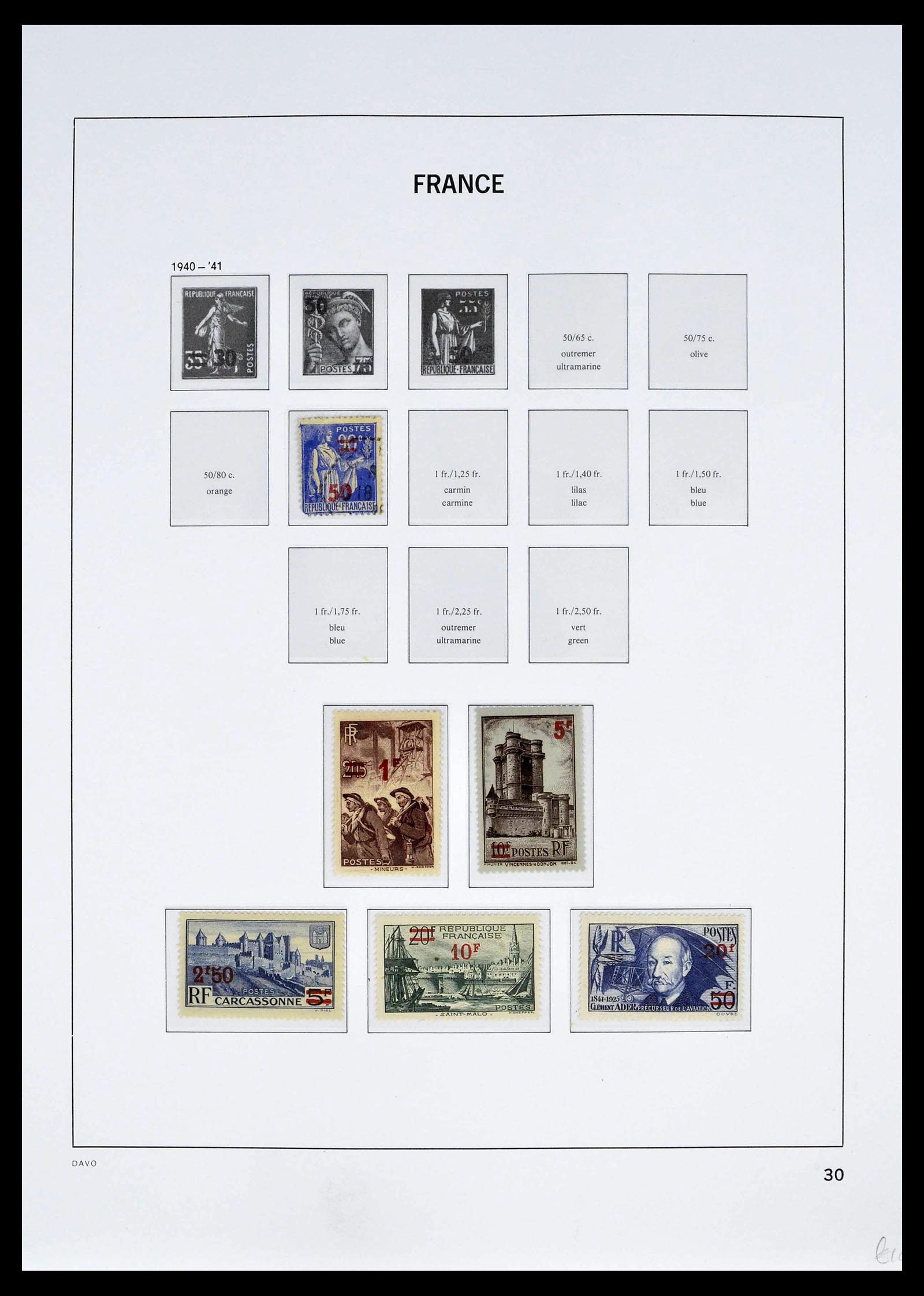 39335 0045 - Postzegelverzameling 39335 Frankrijk 1849-1969.