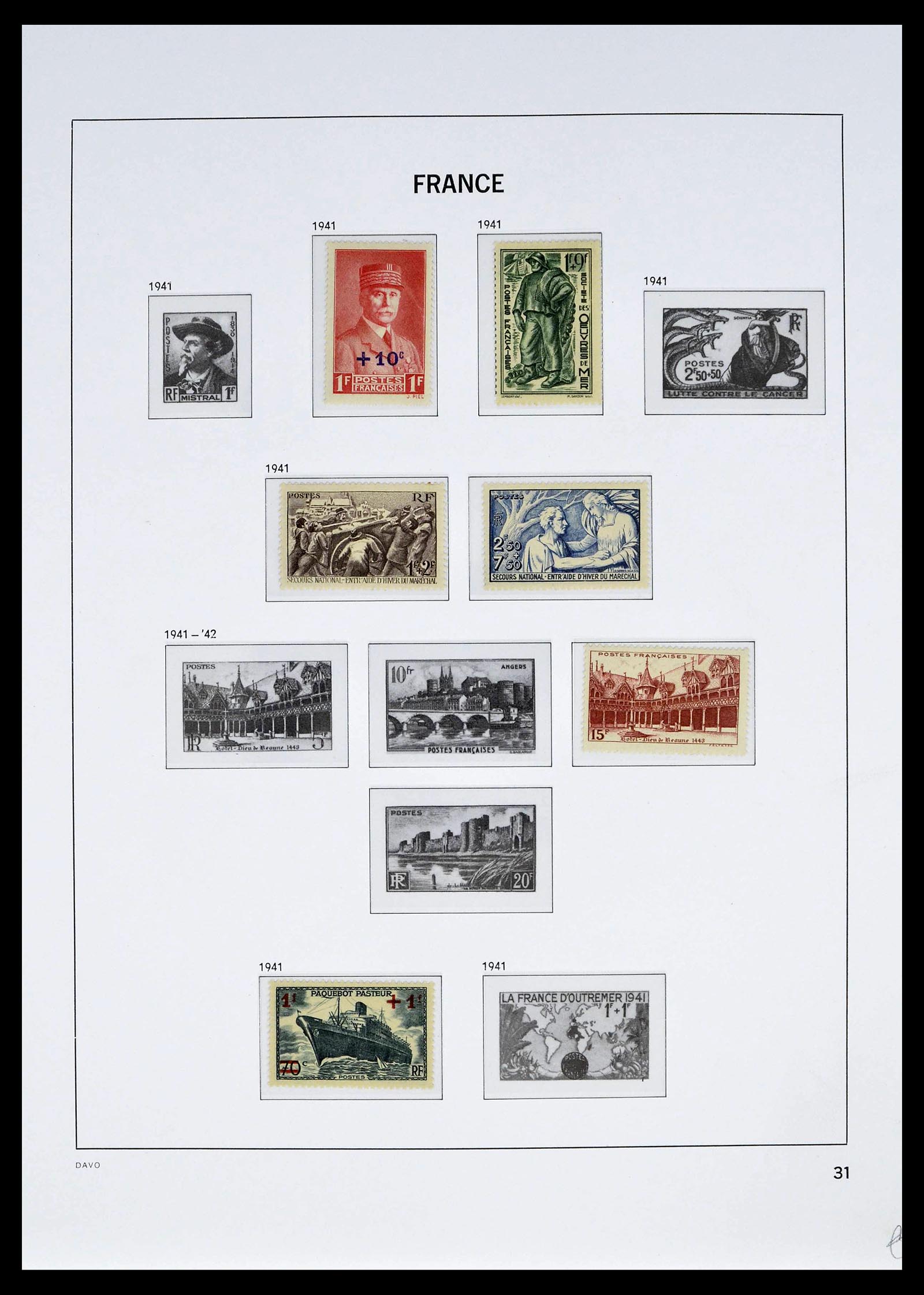 39335 0046 - Postzegelverzameling 39335 Frankrijk 1849-1969.