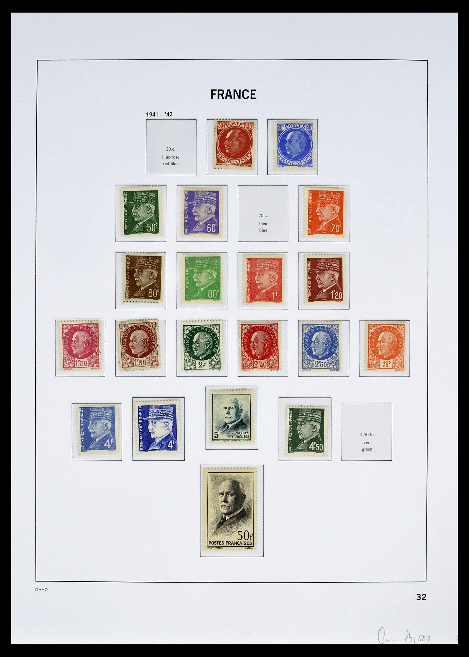 39335 0047 - Postzegelverzameling 39335 Frankrijk 1849-1969.