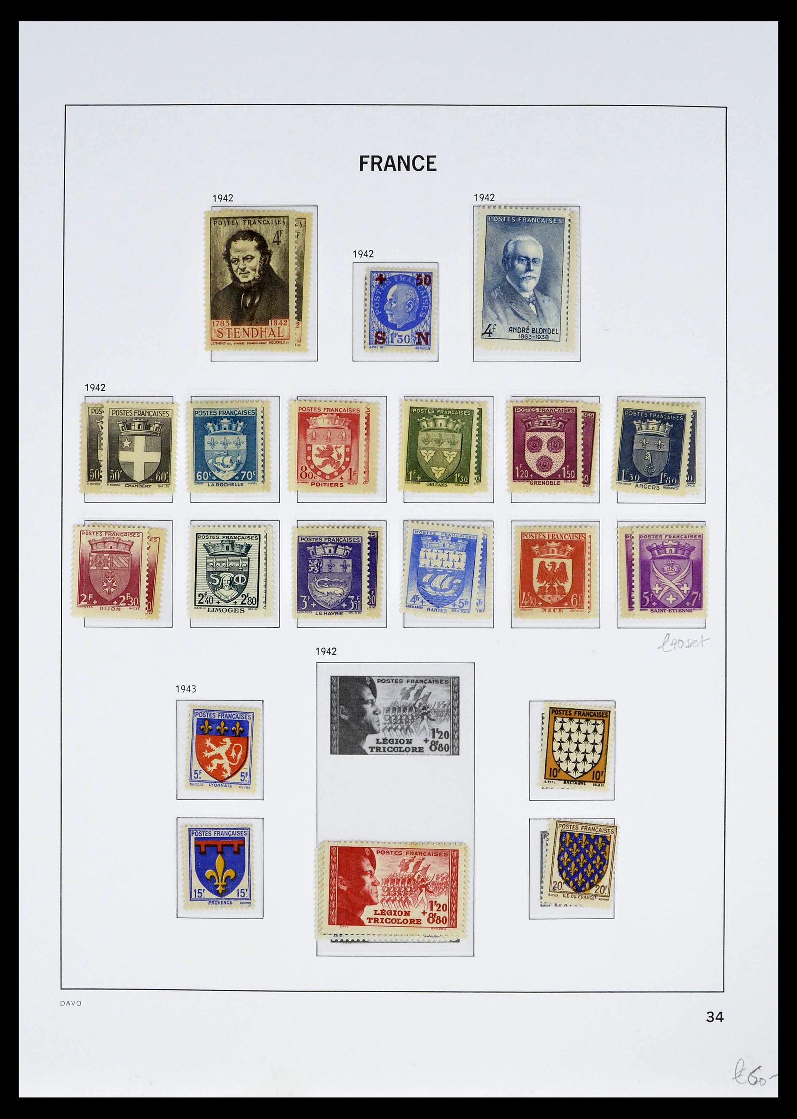 39335 0049 - Postzegelverzameling 39335 Frankrijk 1849-1969.