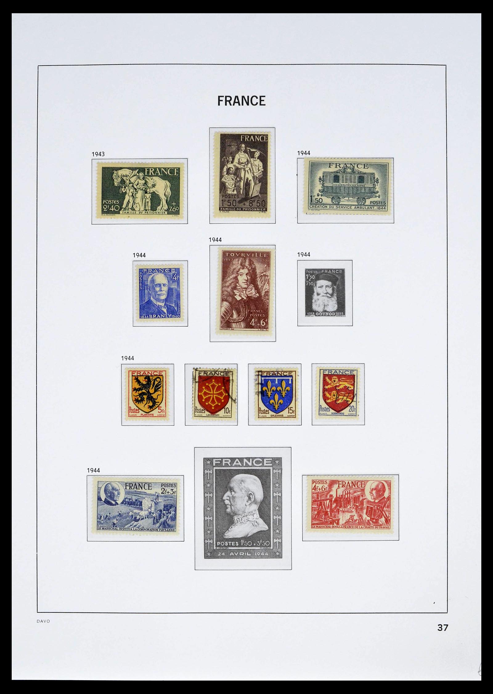 39335 0052 - Postzegelverzameling 39335 Frankrijk 1849-1969.