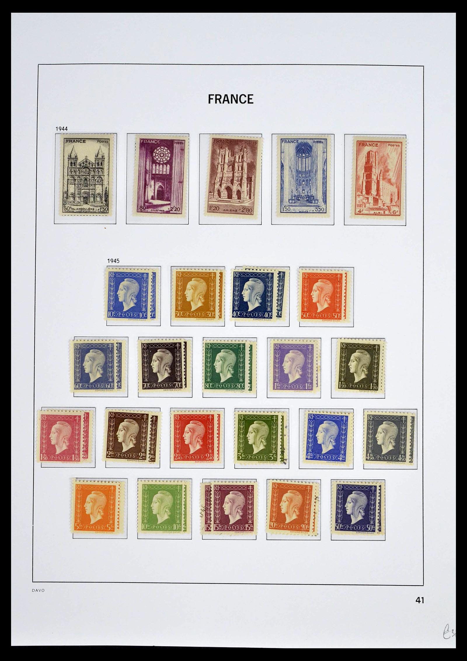 39335 0056 - Postzegelverzameling 39335 Frankrijk 1849-1969.