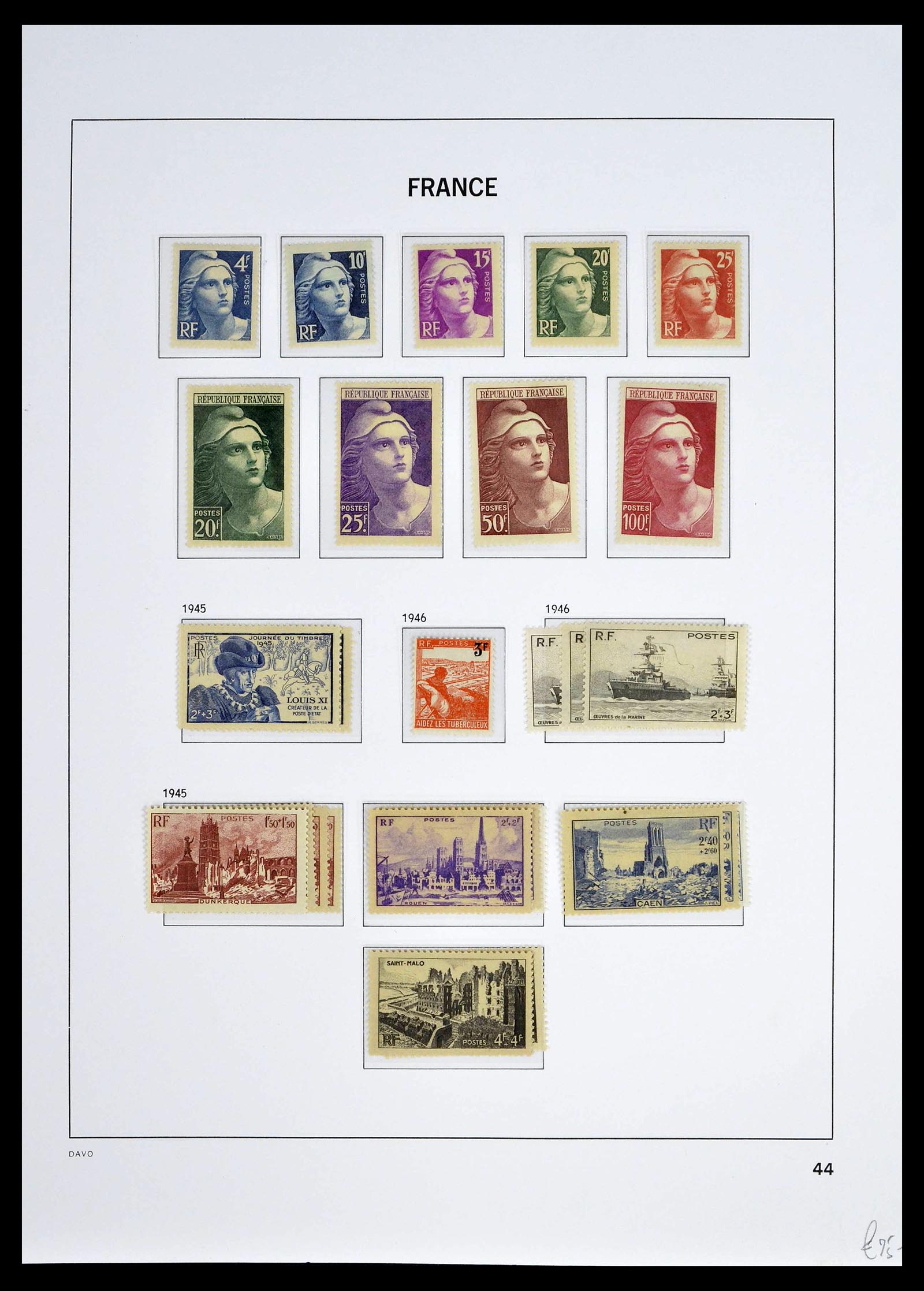 39335 0059 - Postzegelverzameling 39335 Frankrijk 1849-1969.